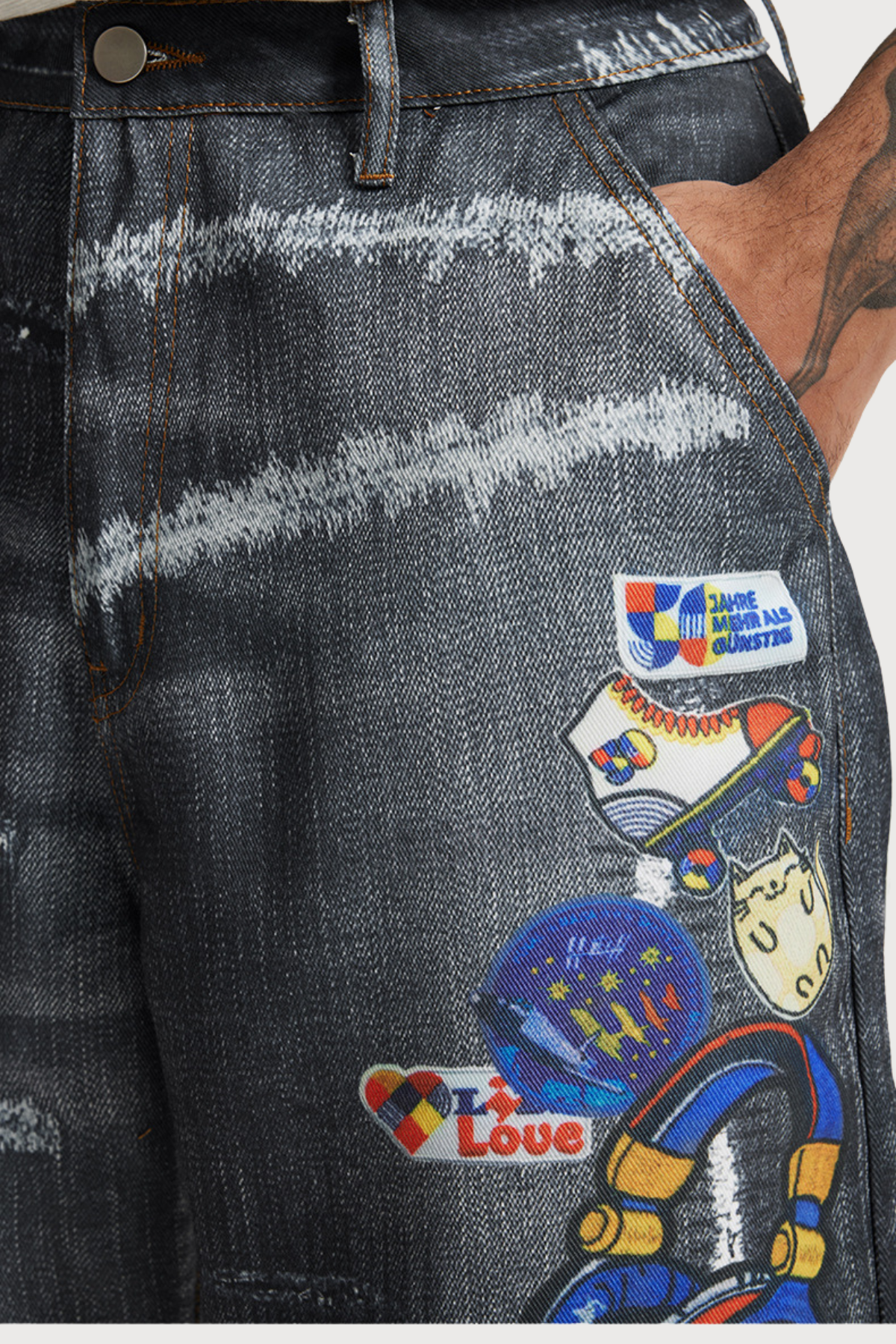 Heatline Rush Print Straight Jeans