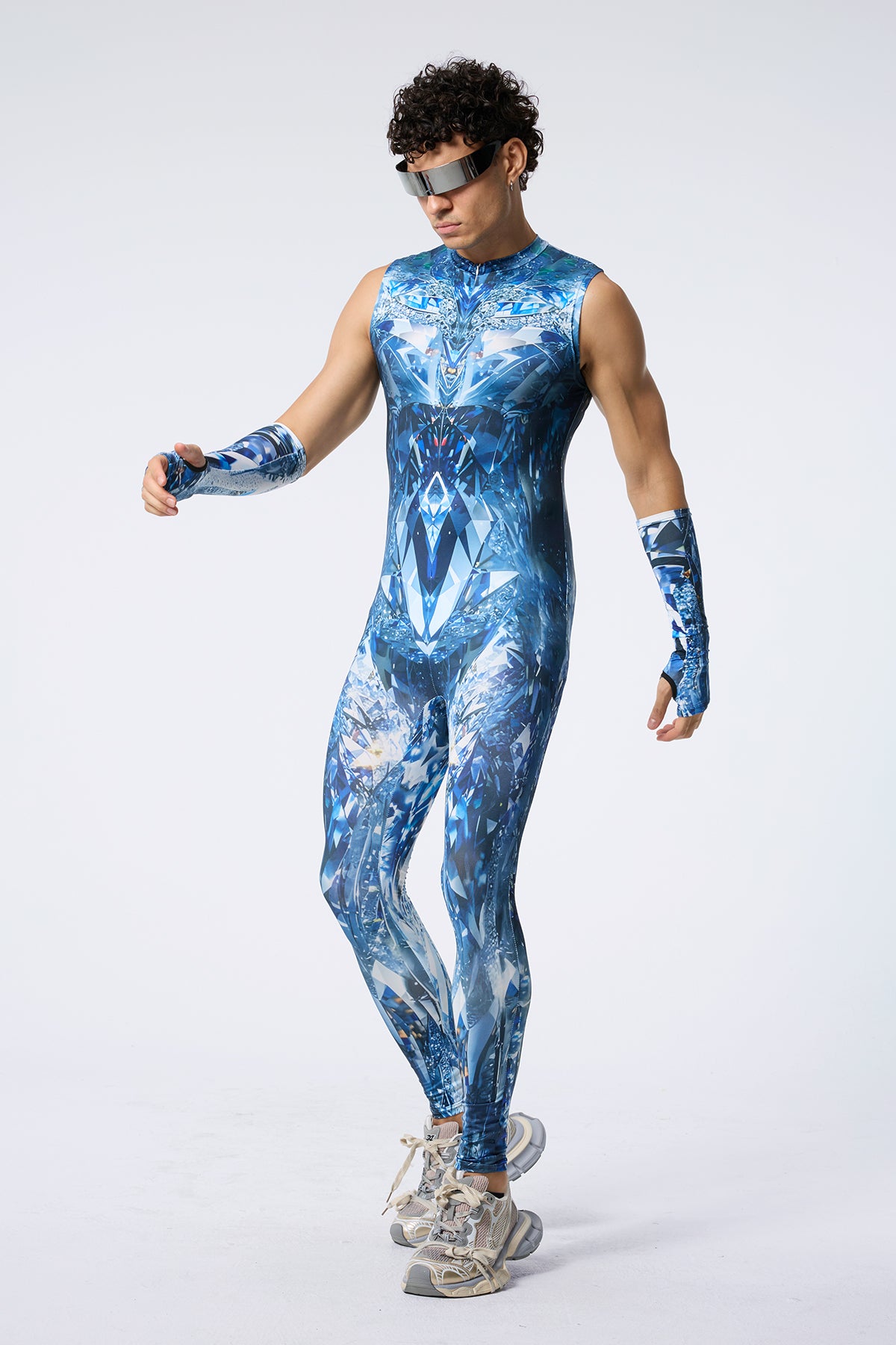 Heaven Ray Sleeveless Print Jumpsuit