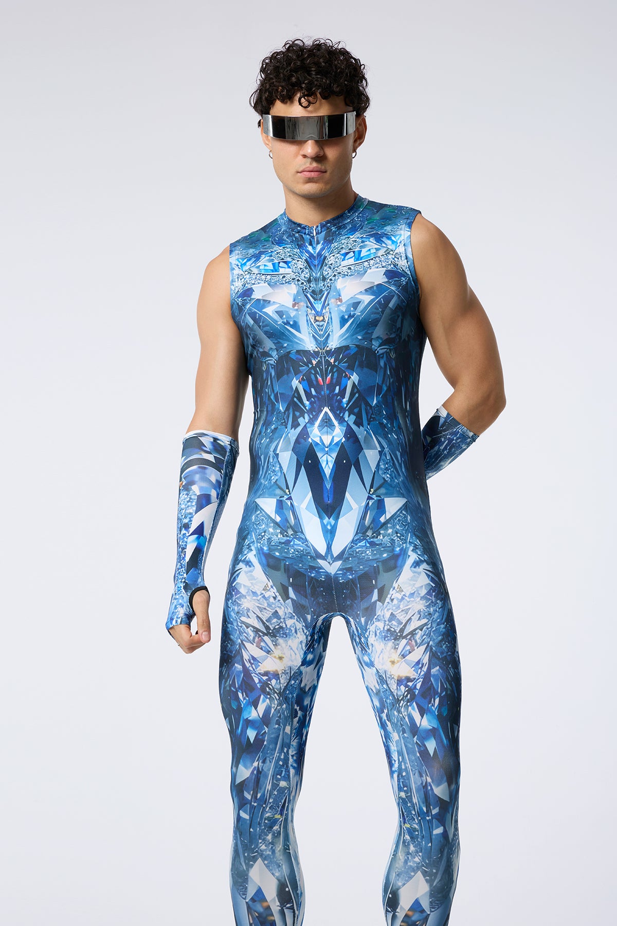 Heaven Ray Sleeveless Print Jumpsuit