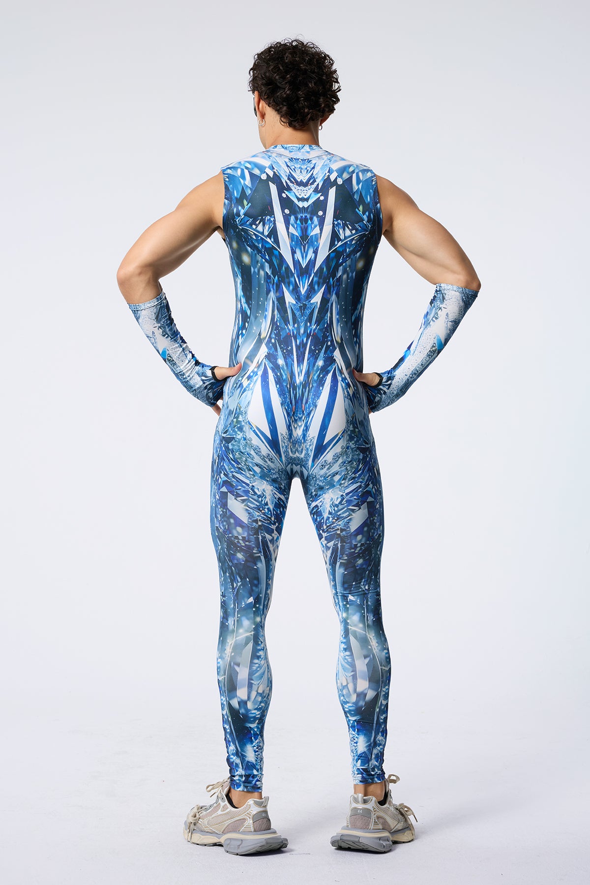 Heaven Ray Sleeveless Print Jumpsuit