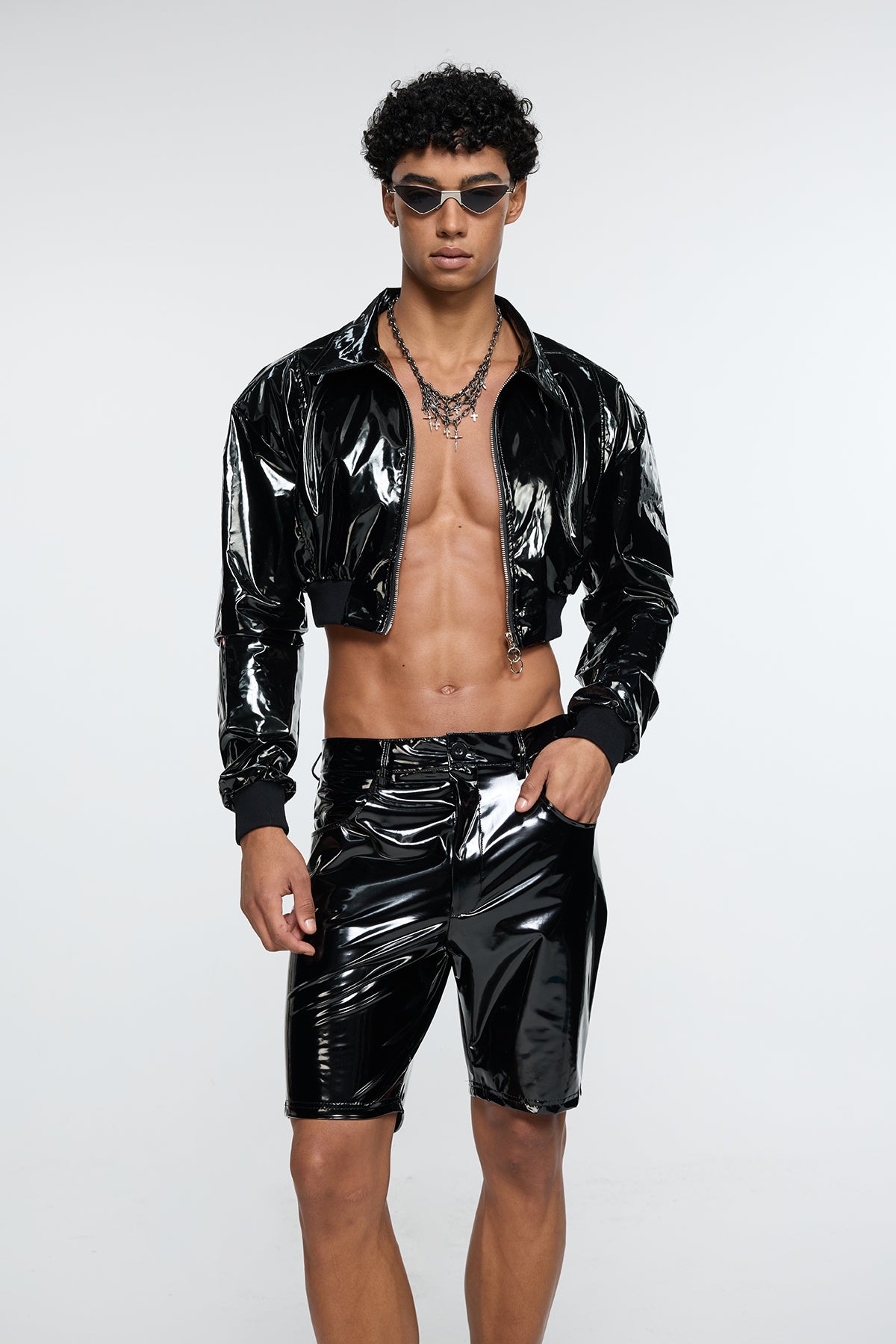 Heavy Pelt Long Sleeve Crop Jacket