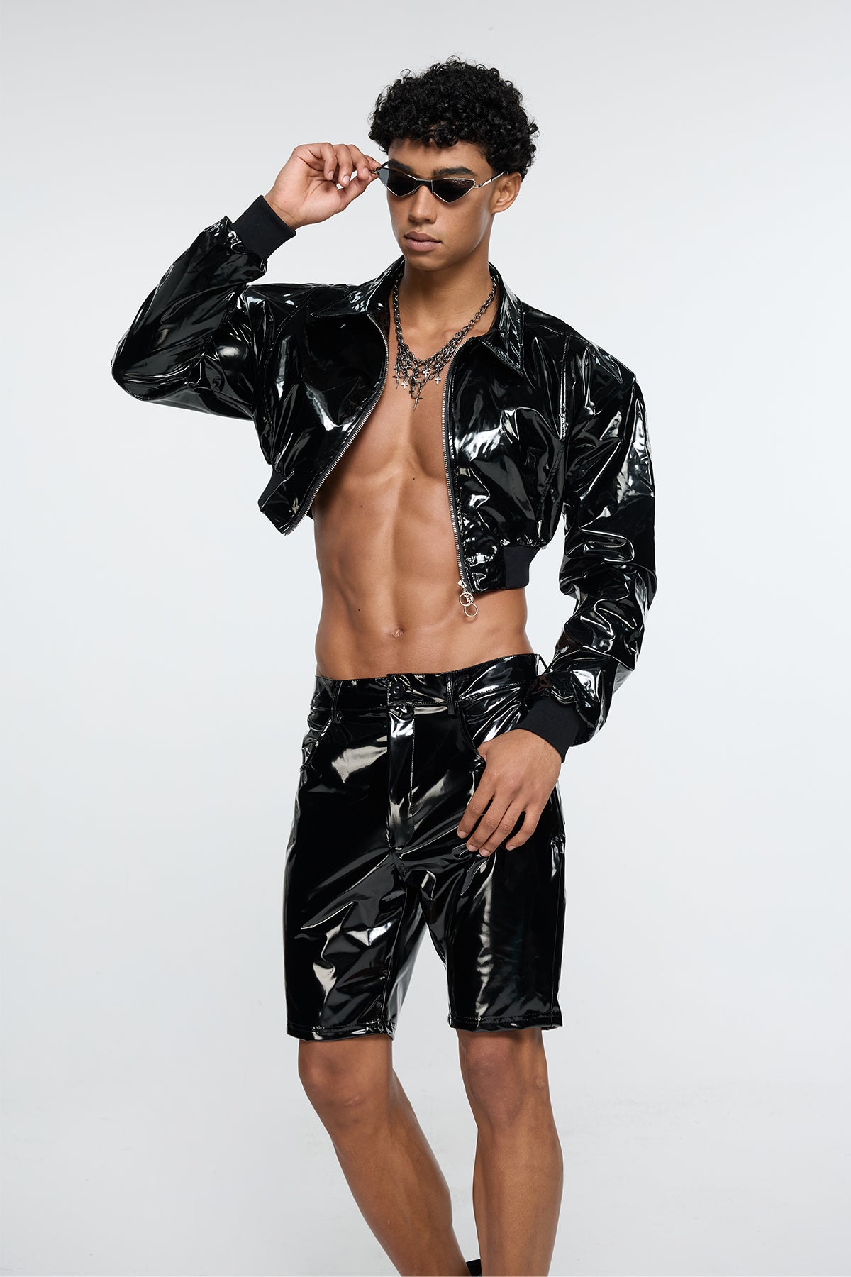Heavy Pelt Long Sleeve Crop Jacket