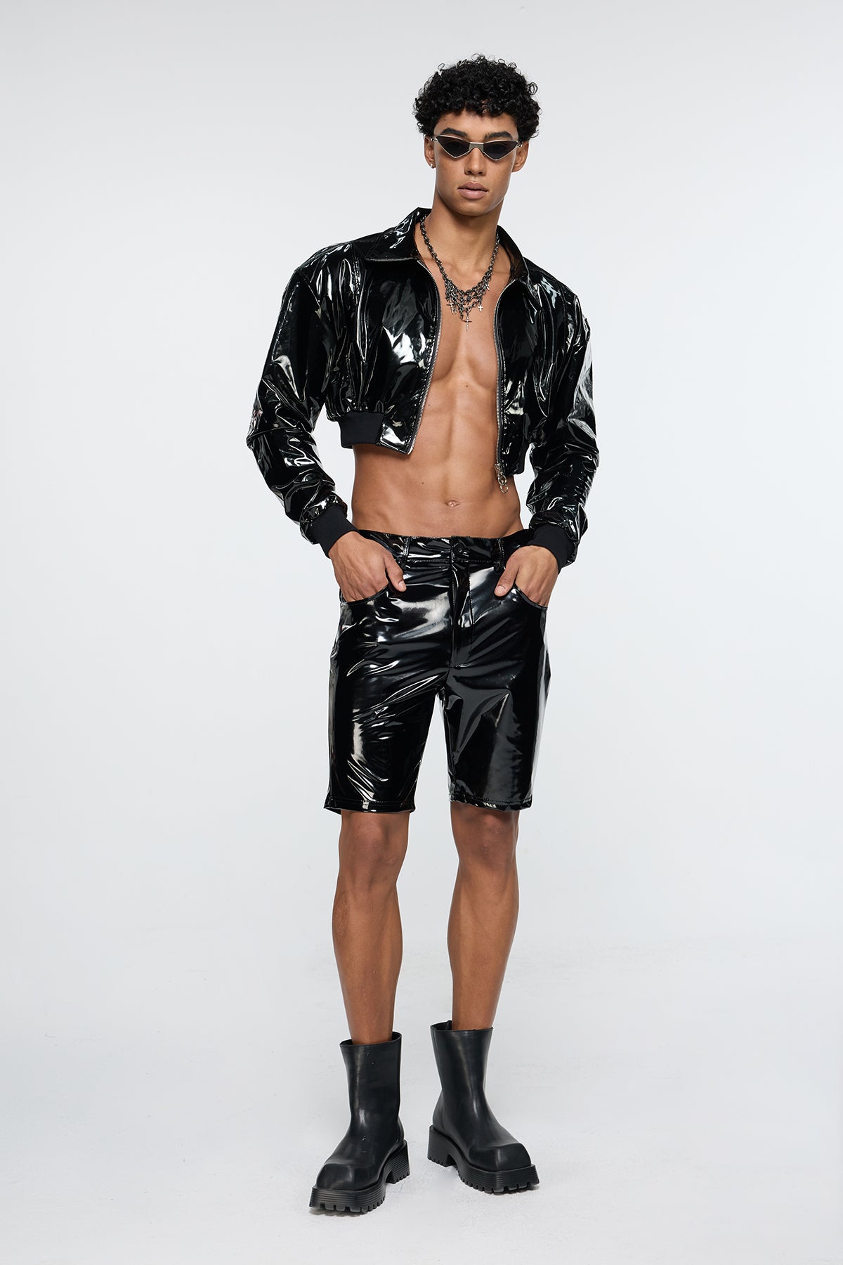 Heavy Pelt Long Sleeve Crop Jacket