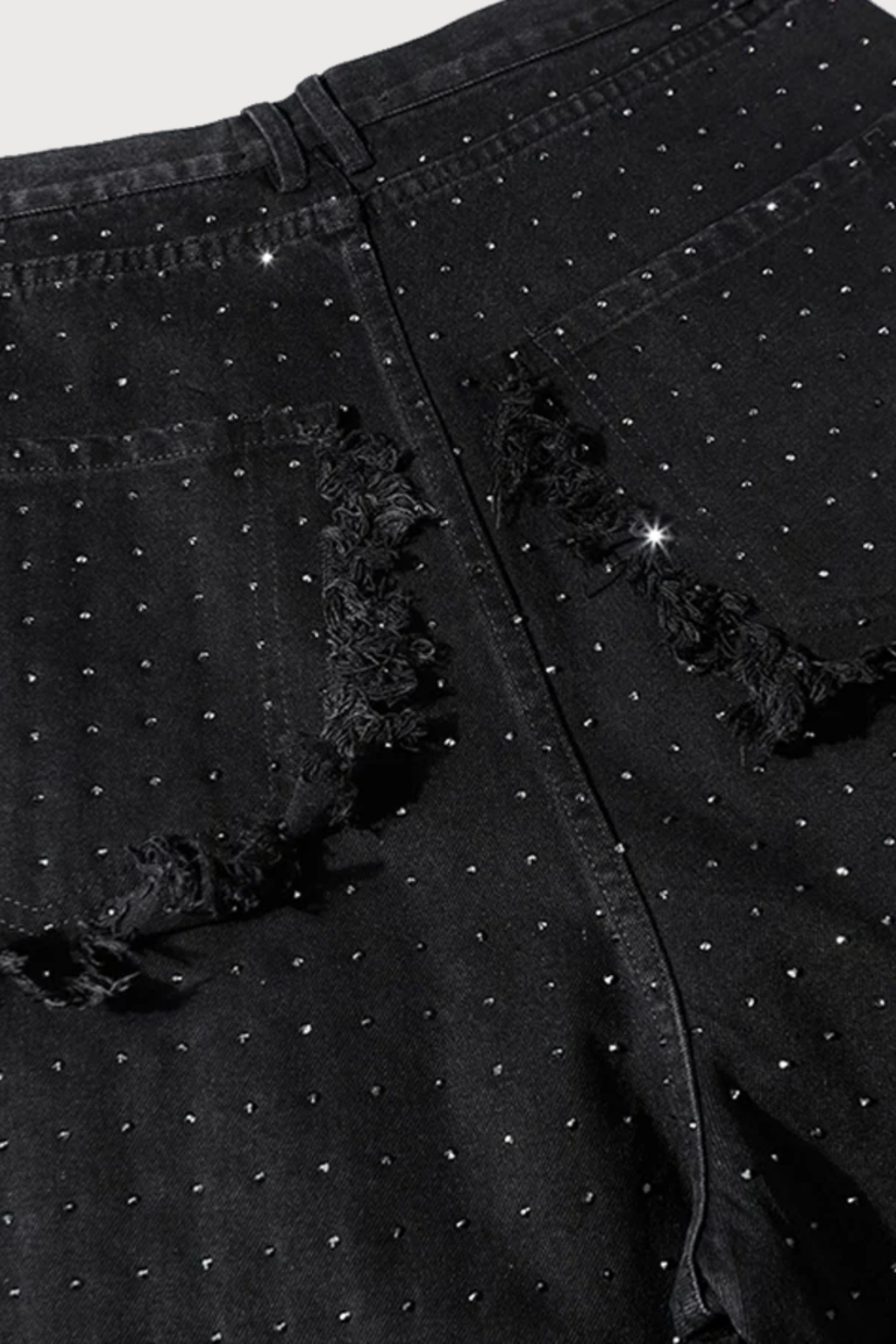 Heavy Thread Embellished Straight Pants