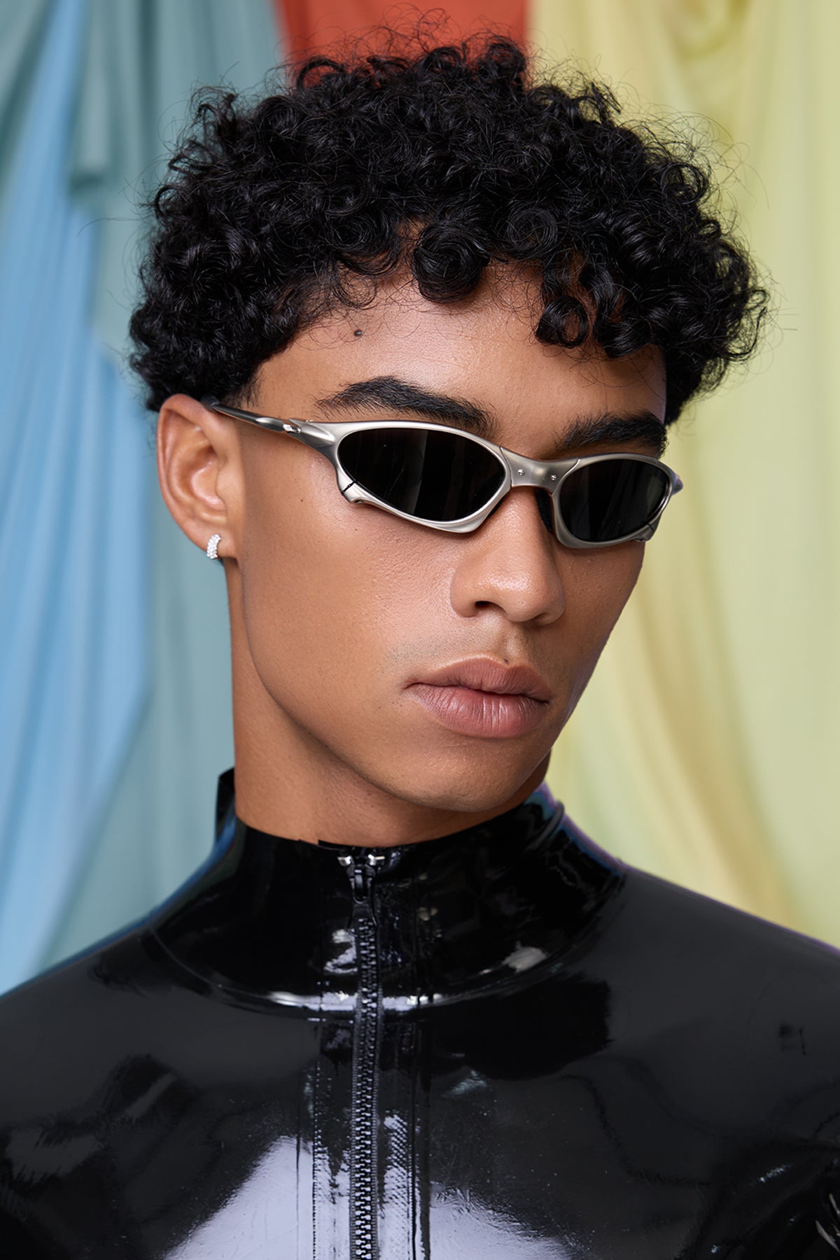 Hybrid Lens Metal Sunglasses Black