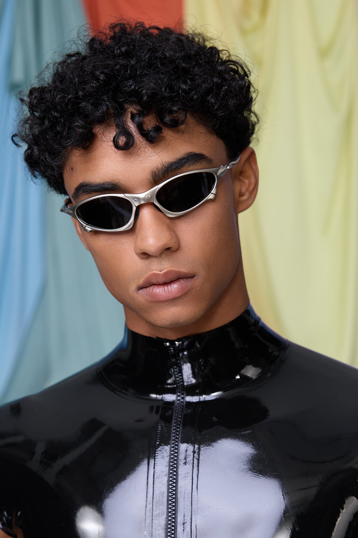 Hybrid Lens Metal Sunglasses Black