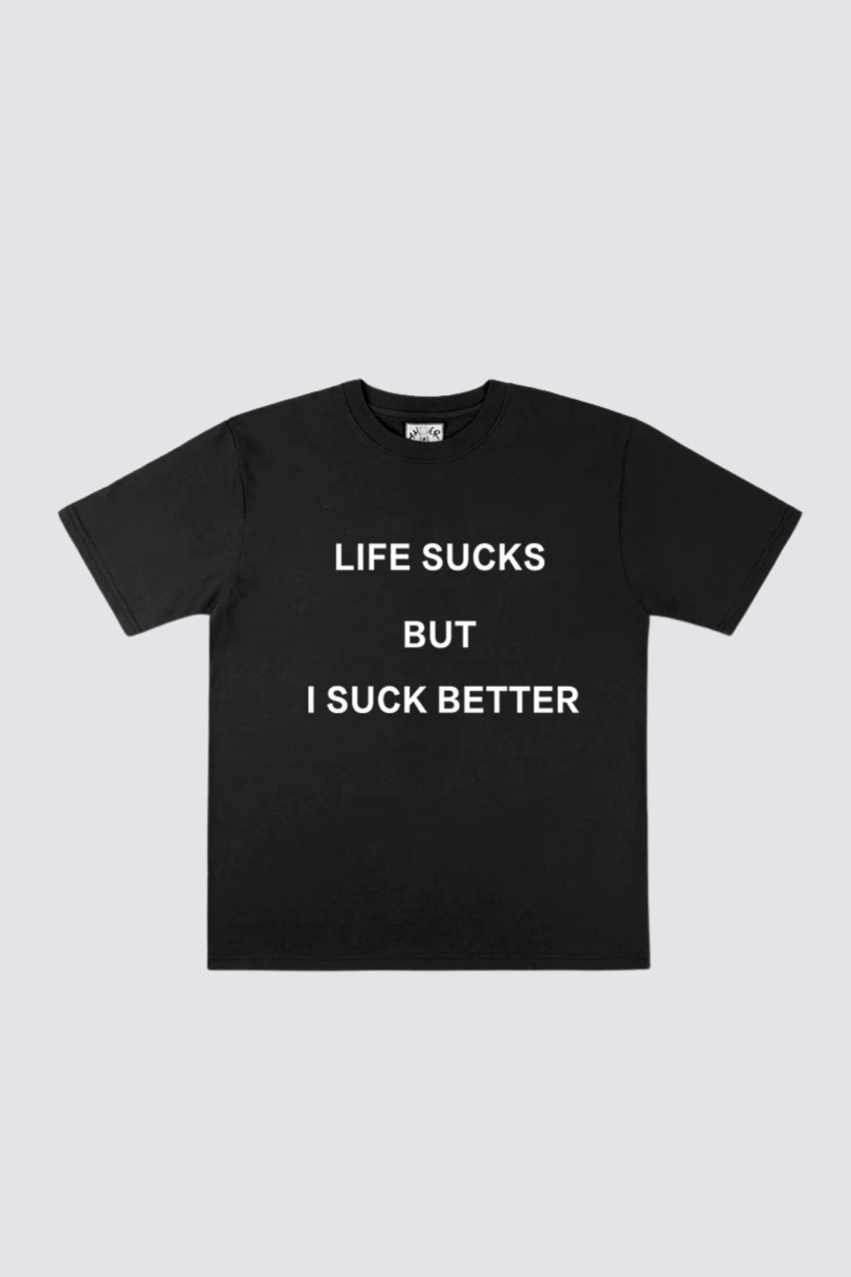 Hybrid Print T-Shirt Black