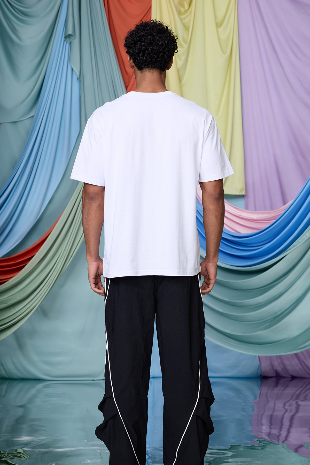 Hybrid Print T-Shirt White
