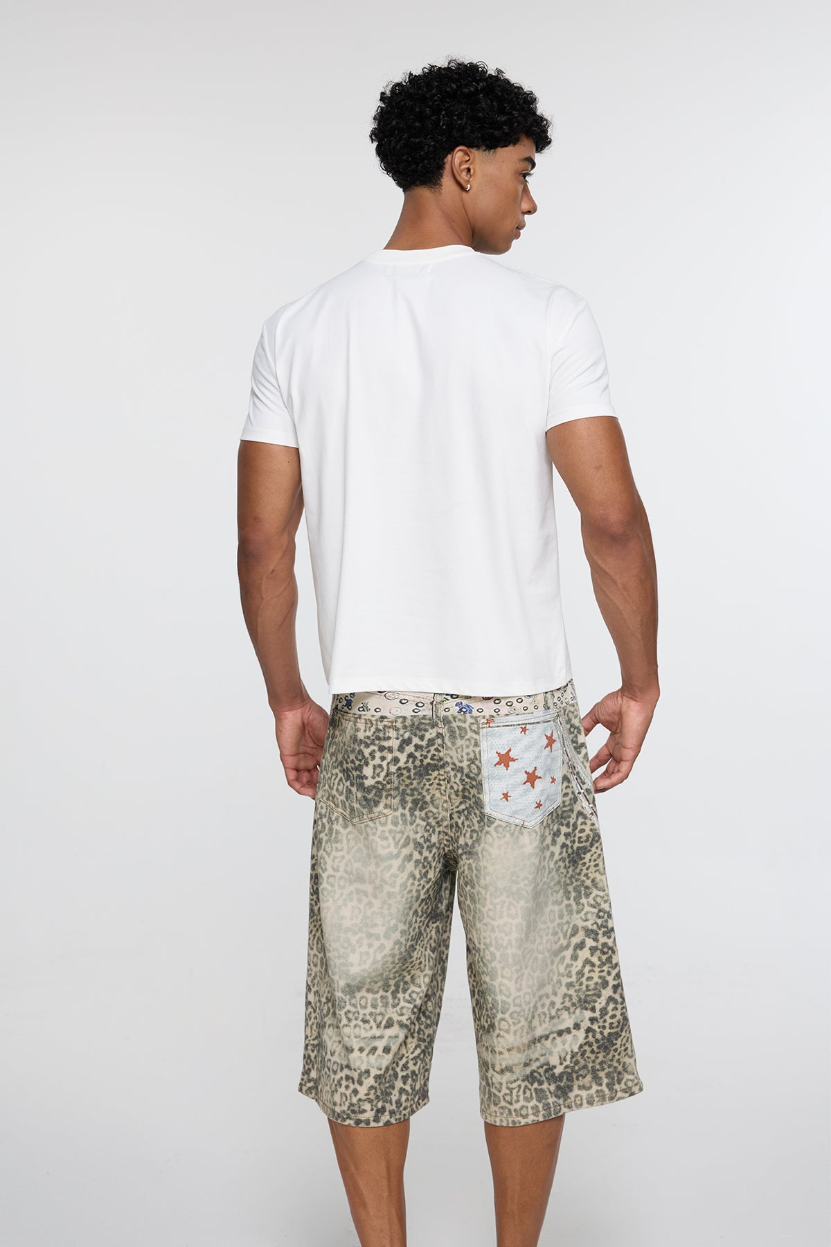 Hybrid Shimmer Print Rhinestone T-Shirt