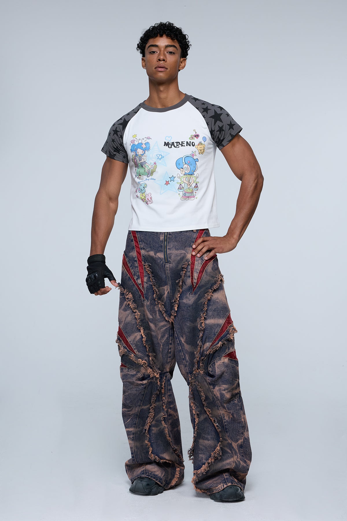 Hyper Cute Y2K Print Star T-Shirt White