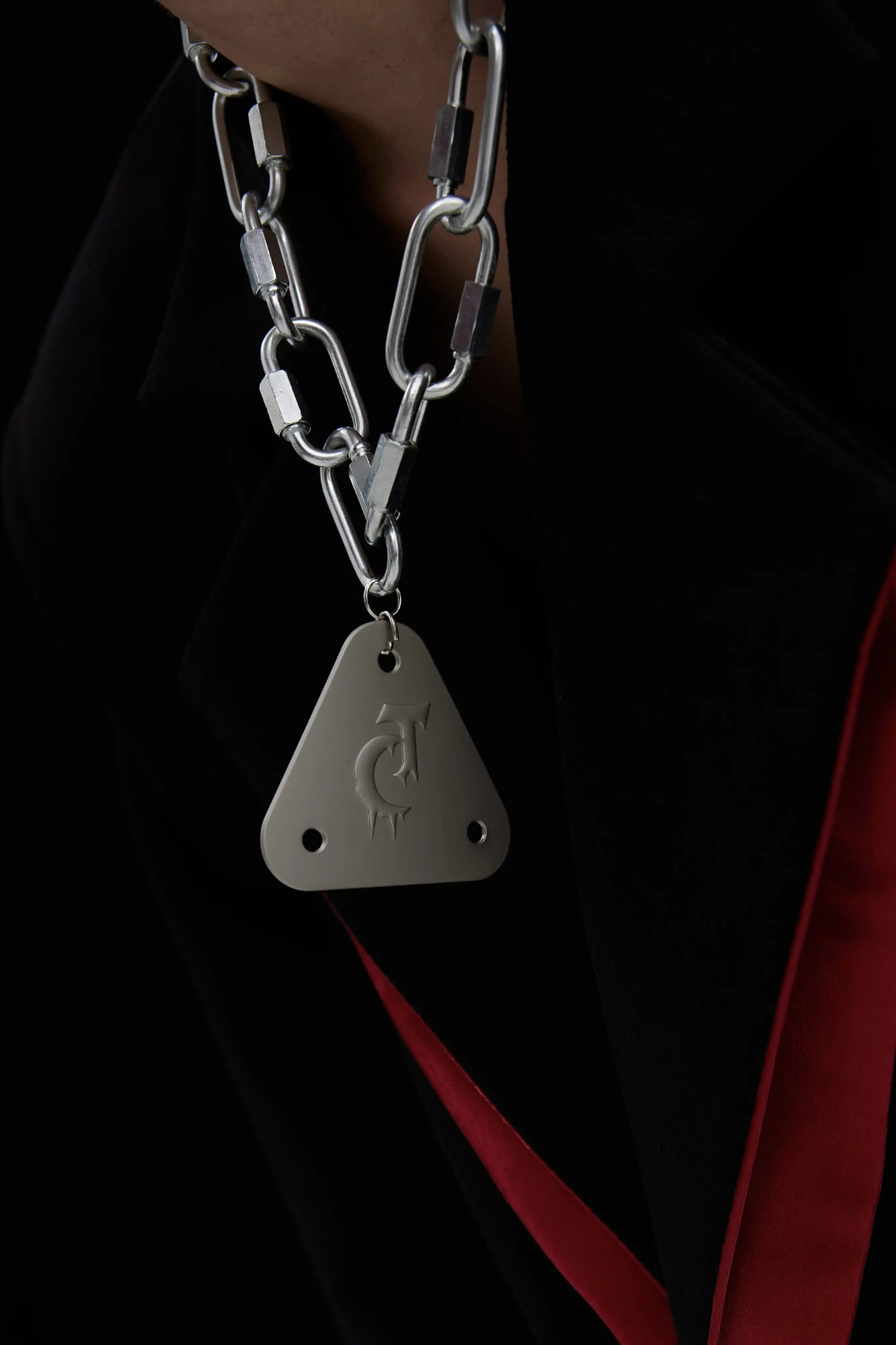 Industrial Luster Triangle Necklace