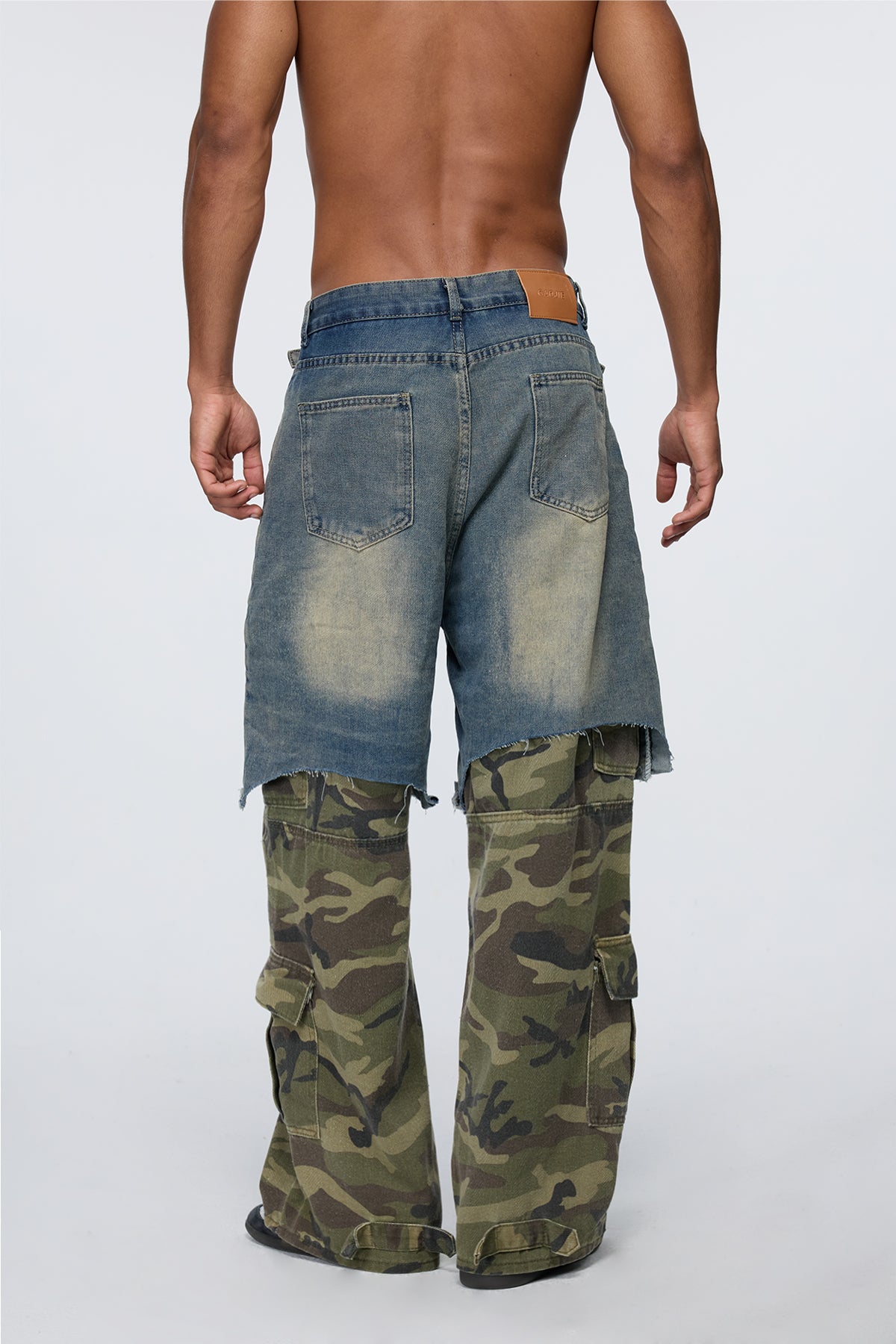 Industrial Cut Camouflage Jeans