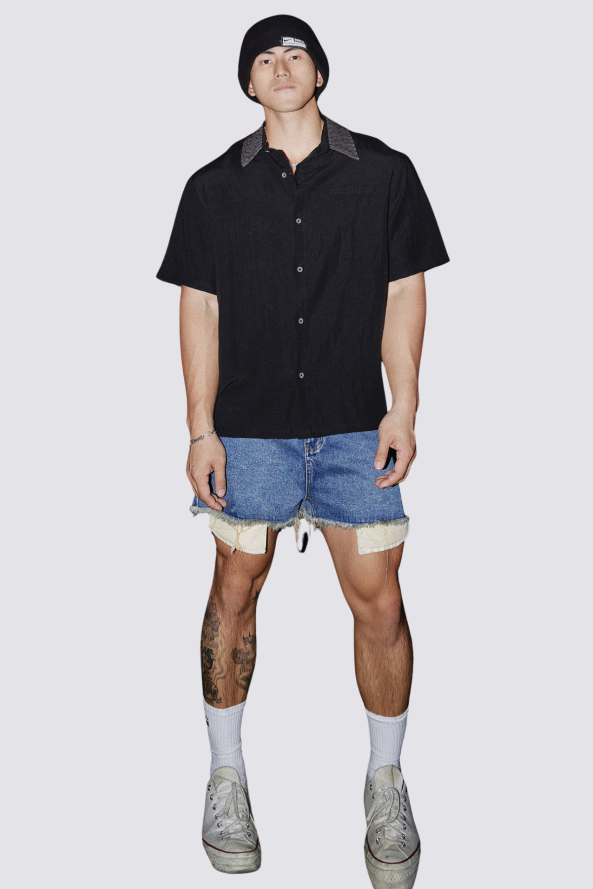 Ink Sheet Short Sleeve Shirt Black