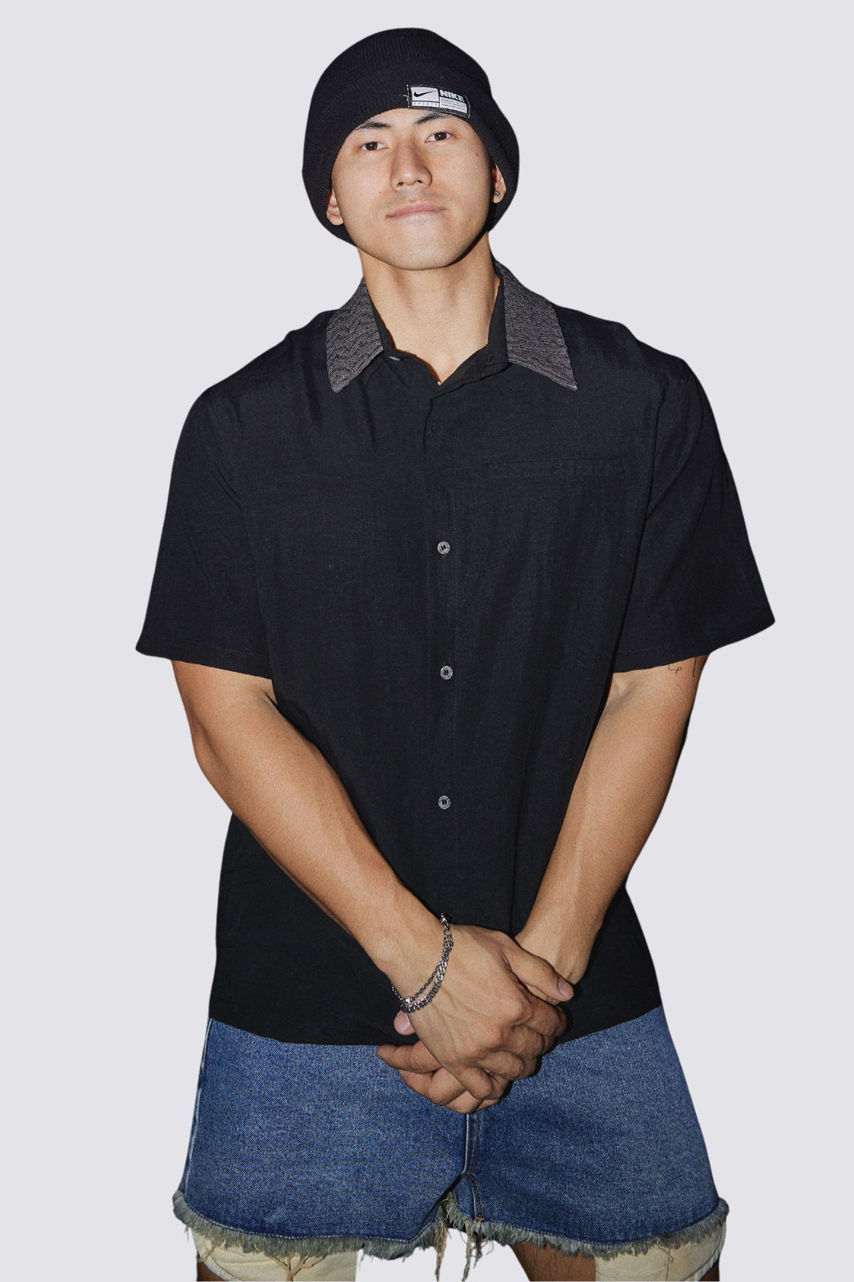 Ink Sheet Short Sleeve Shirt Black