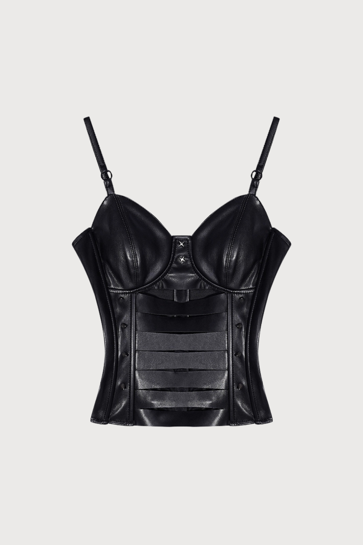 Iron Cut Spaghetti Leather Top