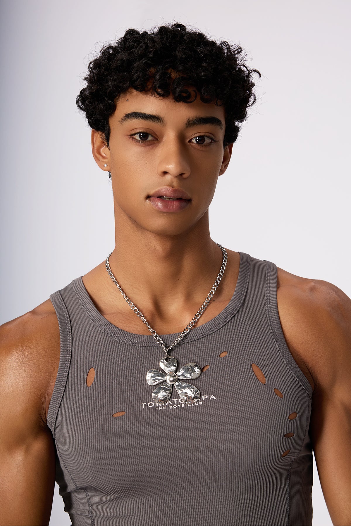 Iron Flash Flower Necklace