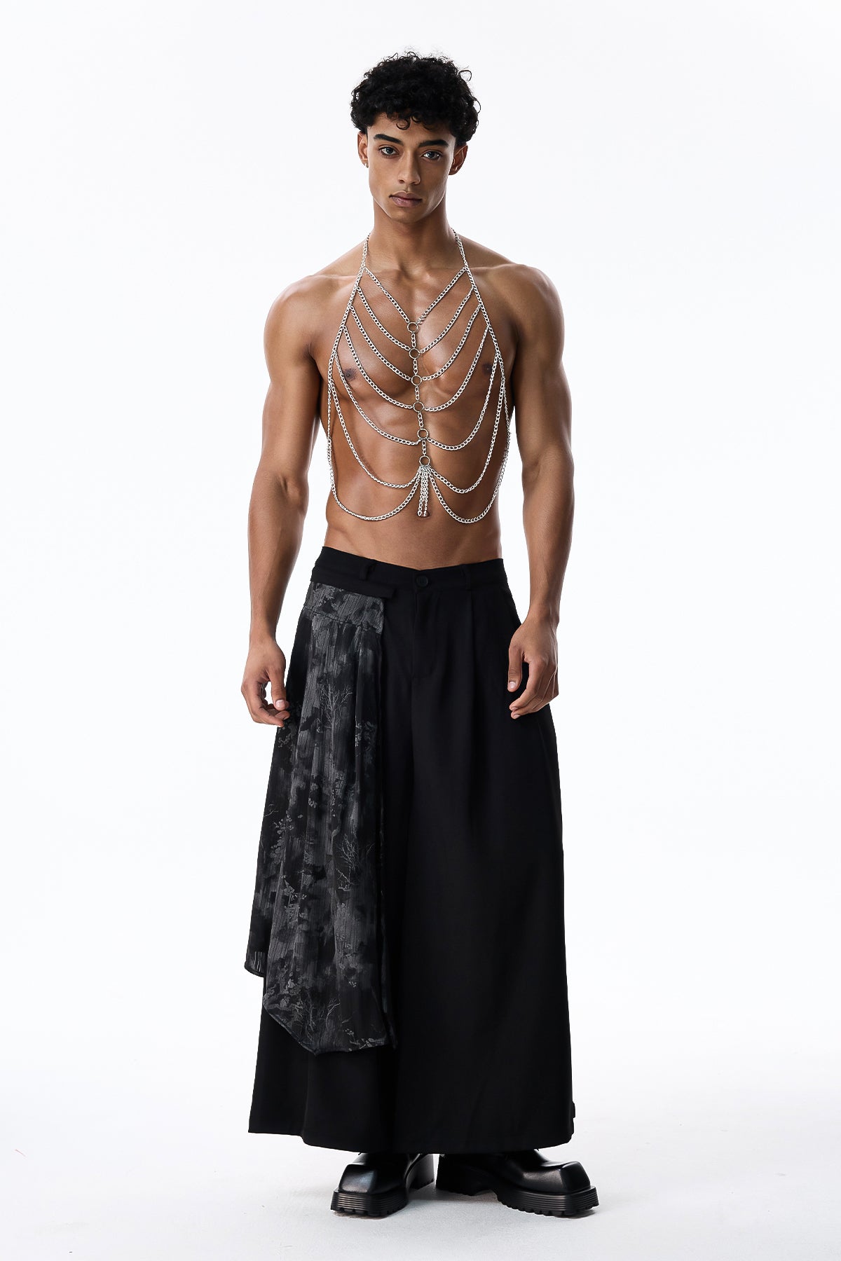 Iron Spark Embellished Chest Chain