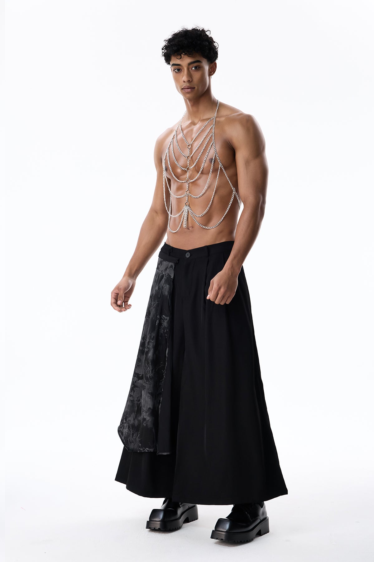 Iron Spark Embellished Chest Chain