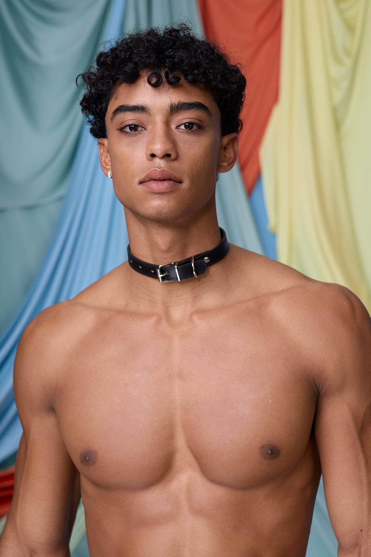 Iron Wrap Punk Choker Red