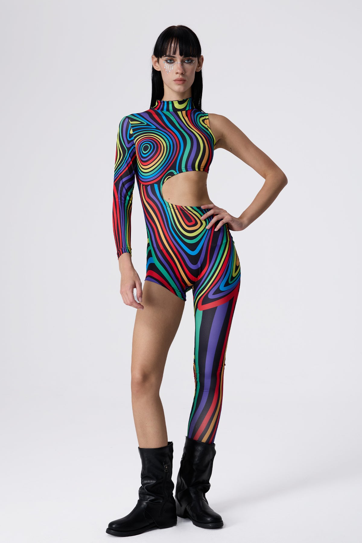 Jelly Blast One Shoulder Jumpsuit