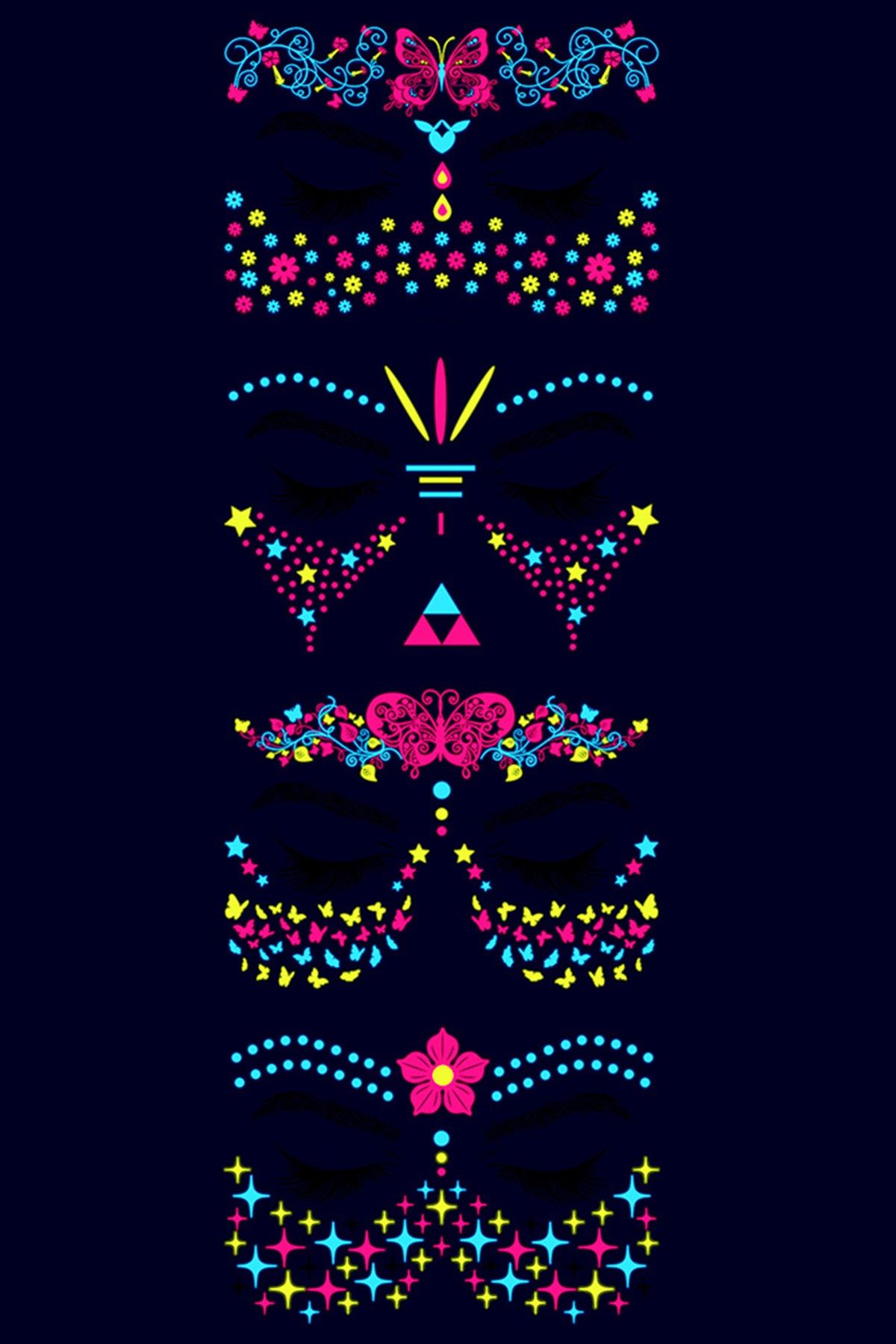 Jelly Rush Fluorescent Face Sticker