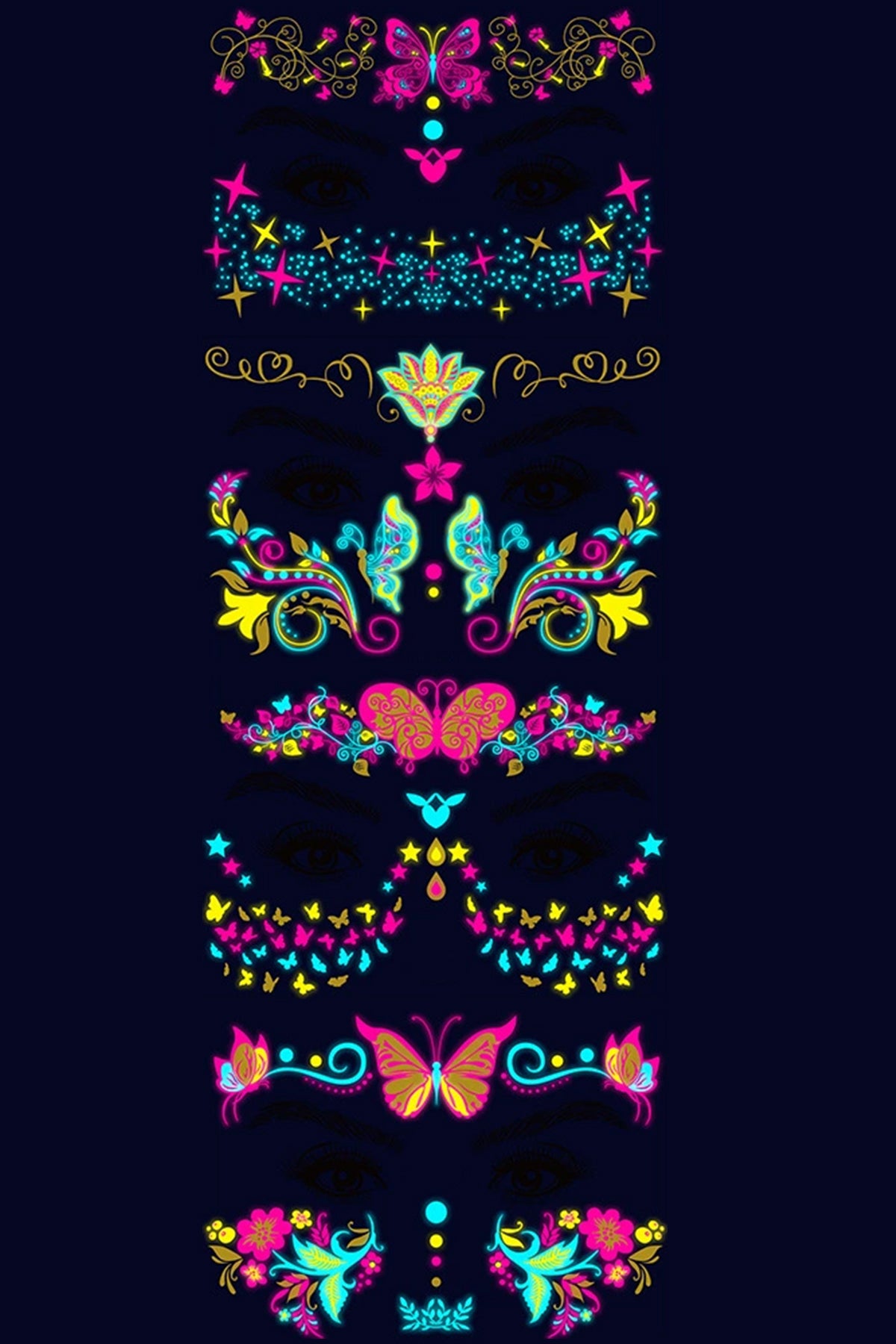 Jelly Rush Fluorescent Face Sticker