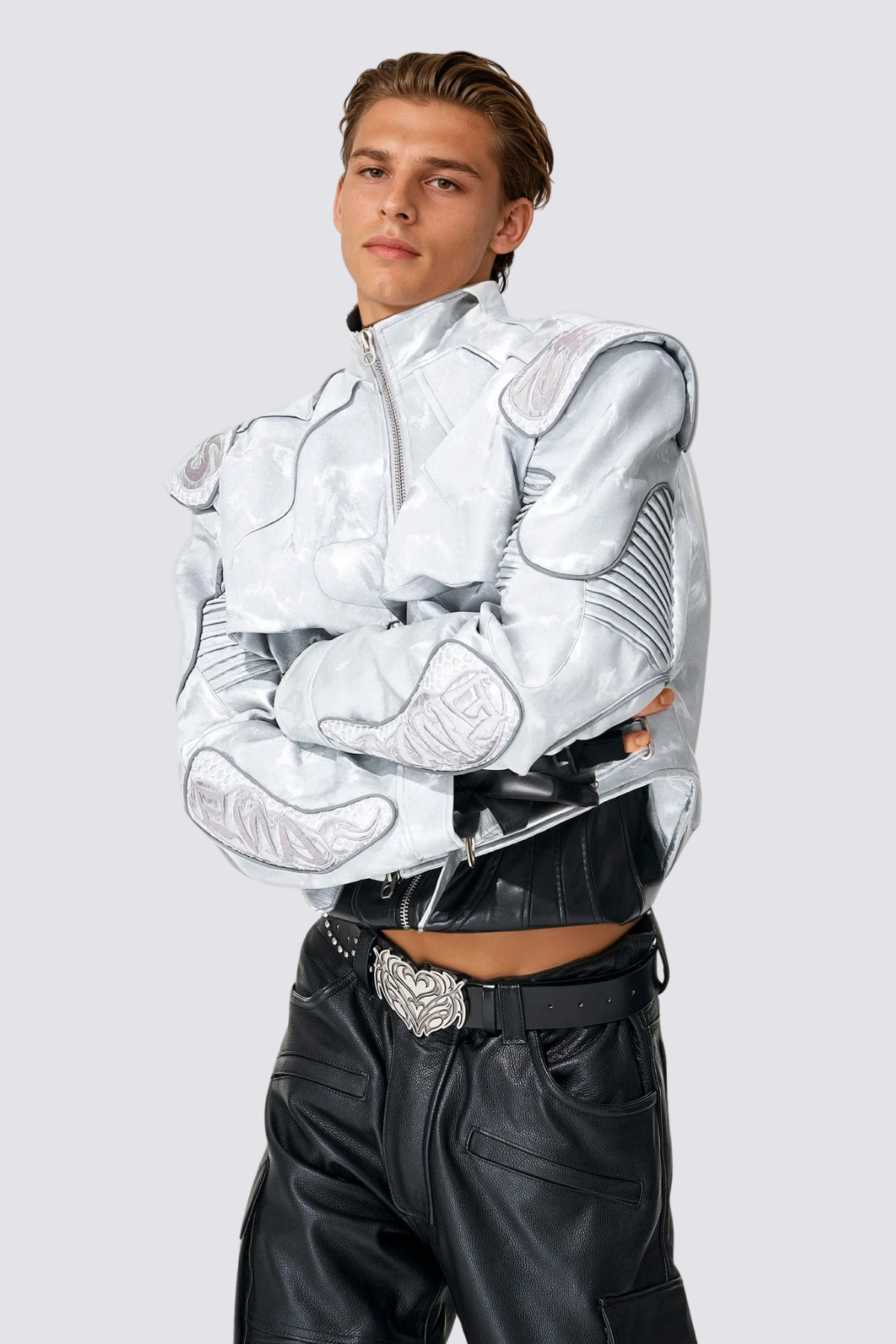 Jet Rig Leather Crop Jacket