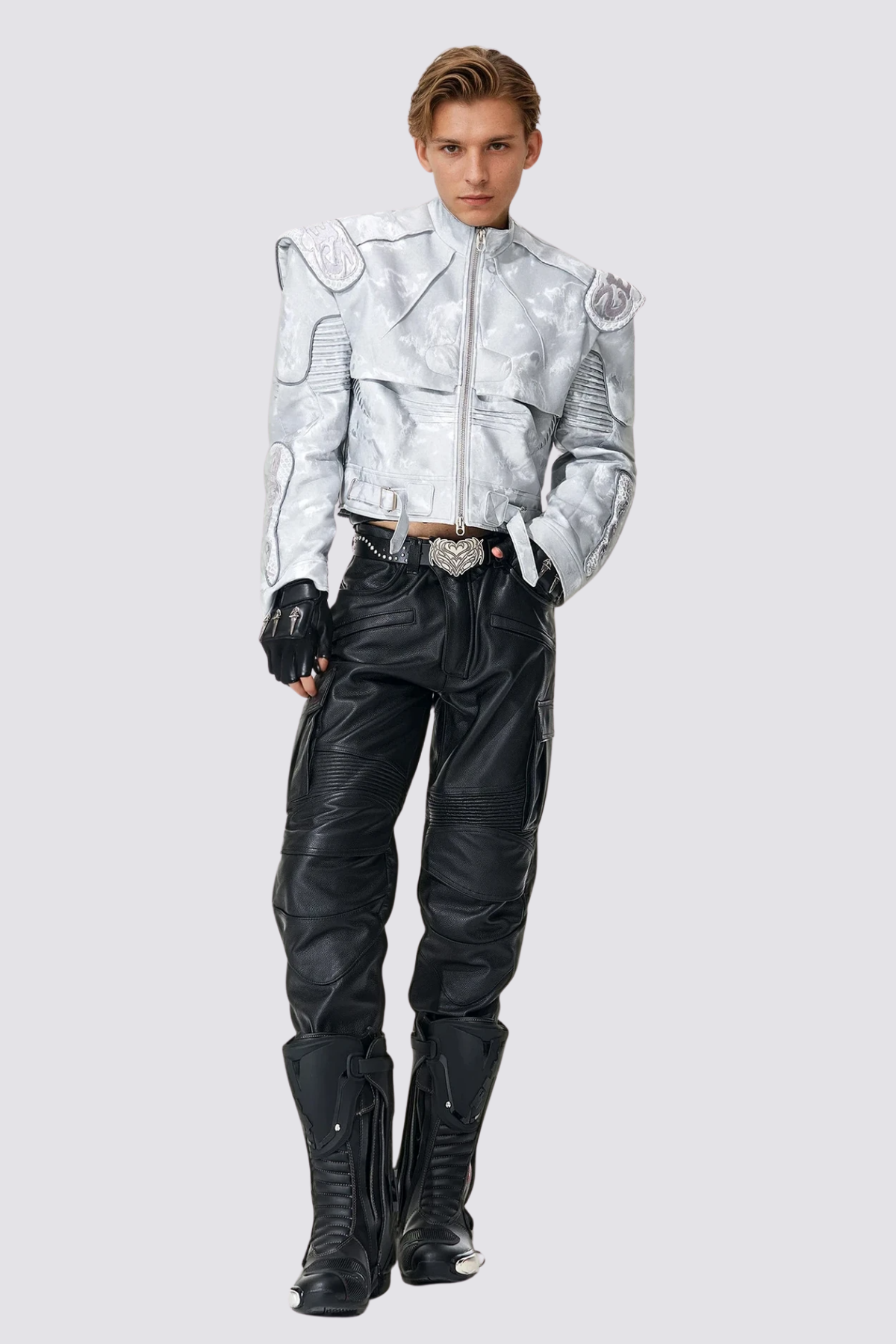 Jet Rig Leather Crop Jacket