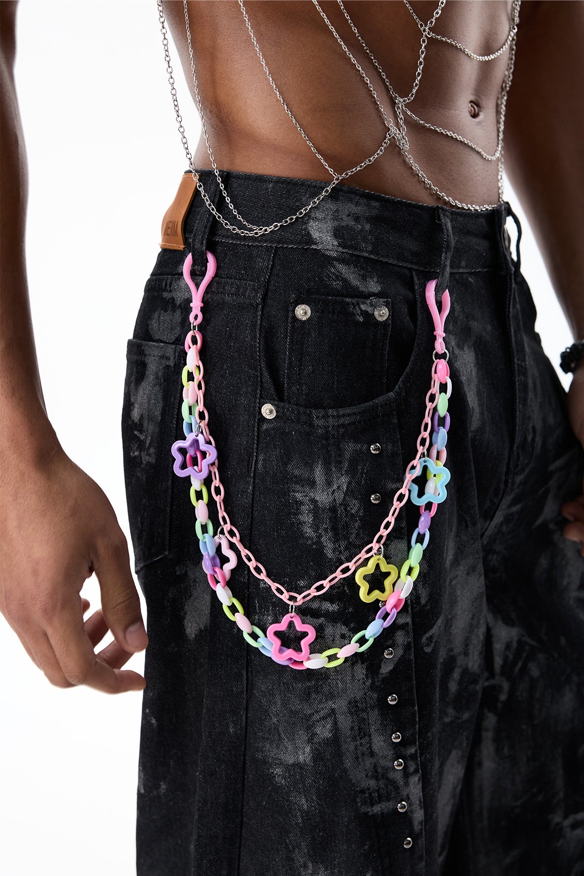 Joy Spark Punk Pants Chain Multi
