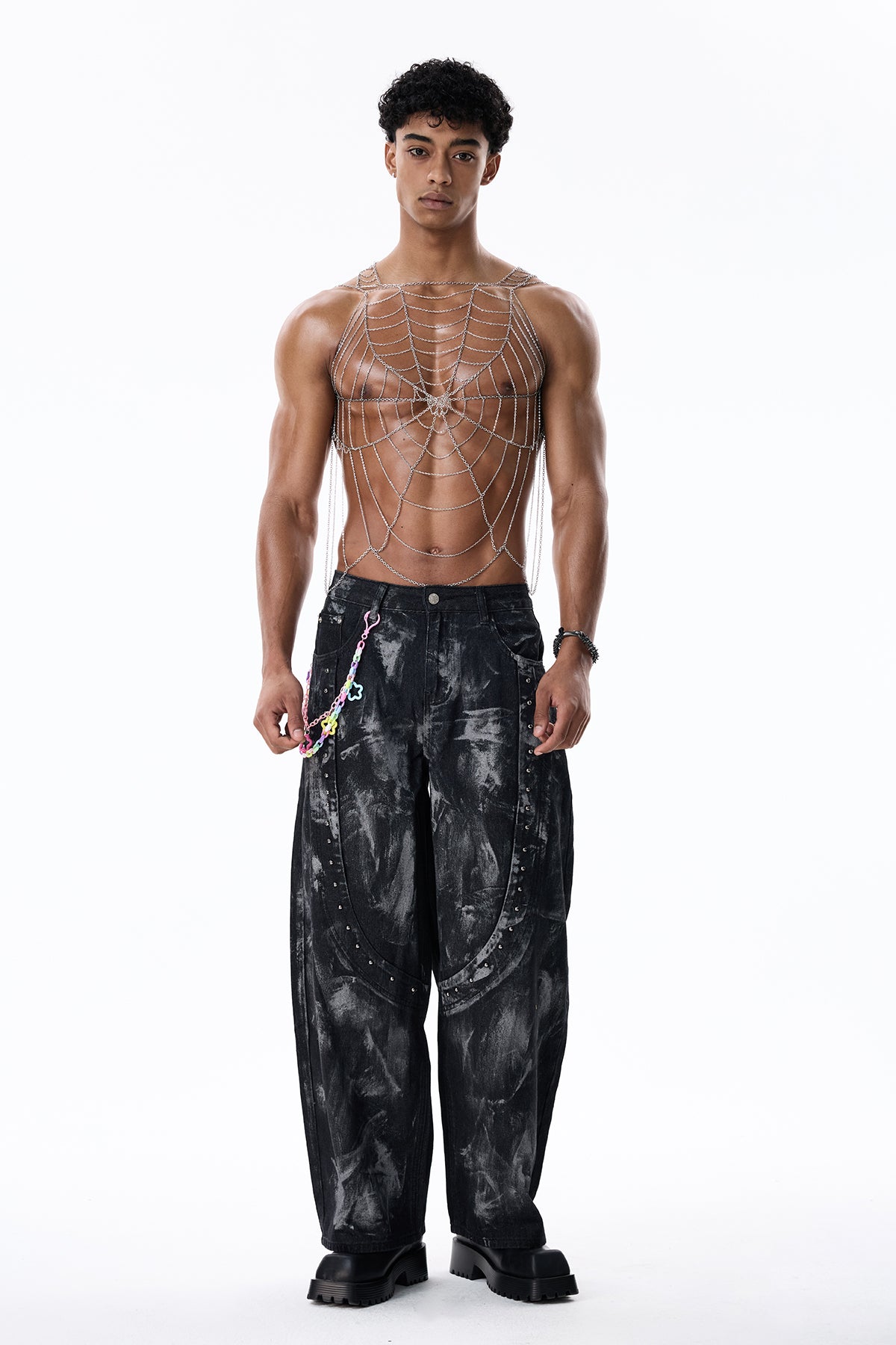 Joy Spark Punk Pants Chain Multi
