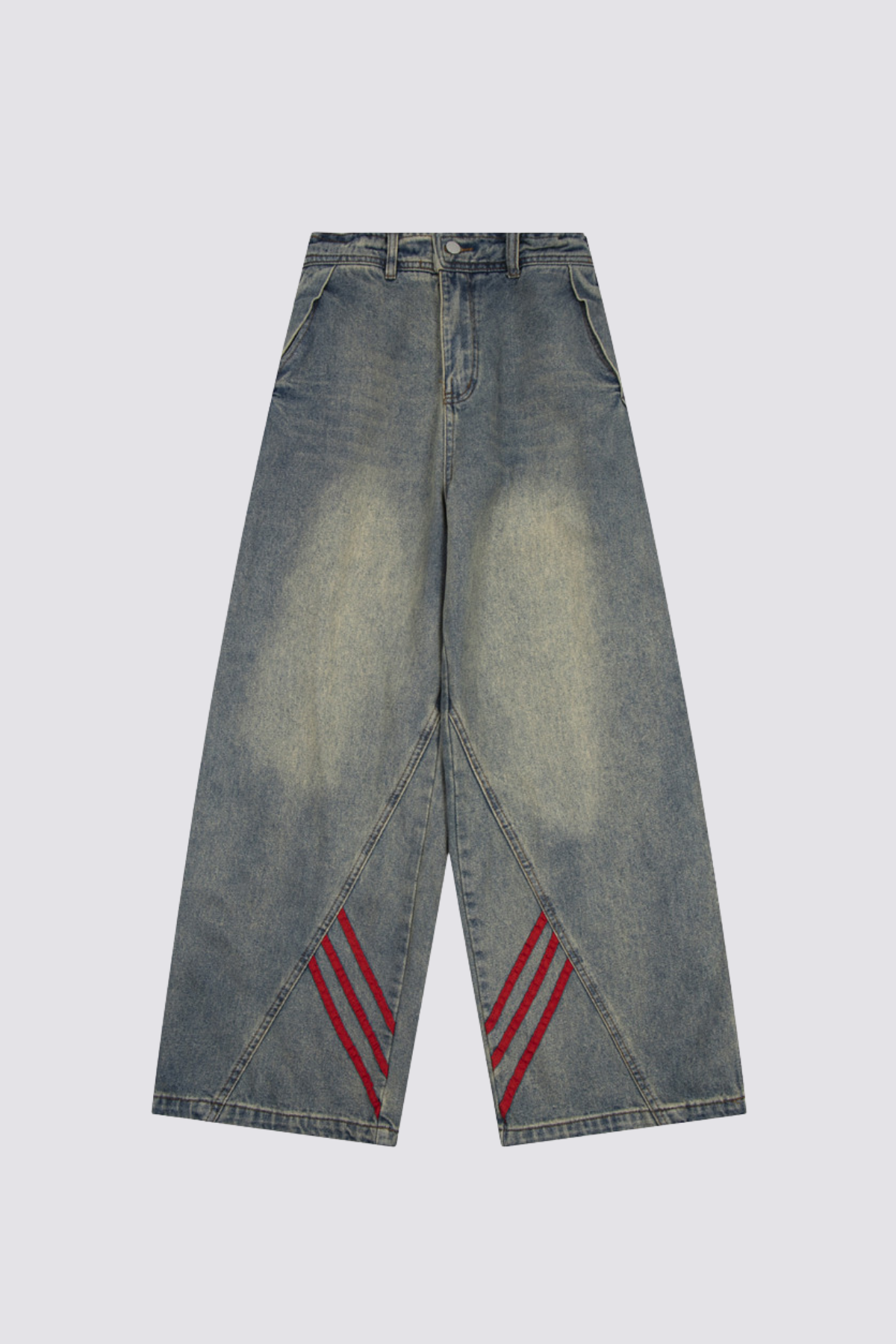 Kinetic Fade Stripe Straight Jeans