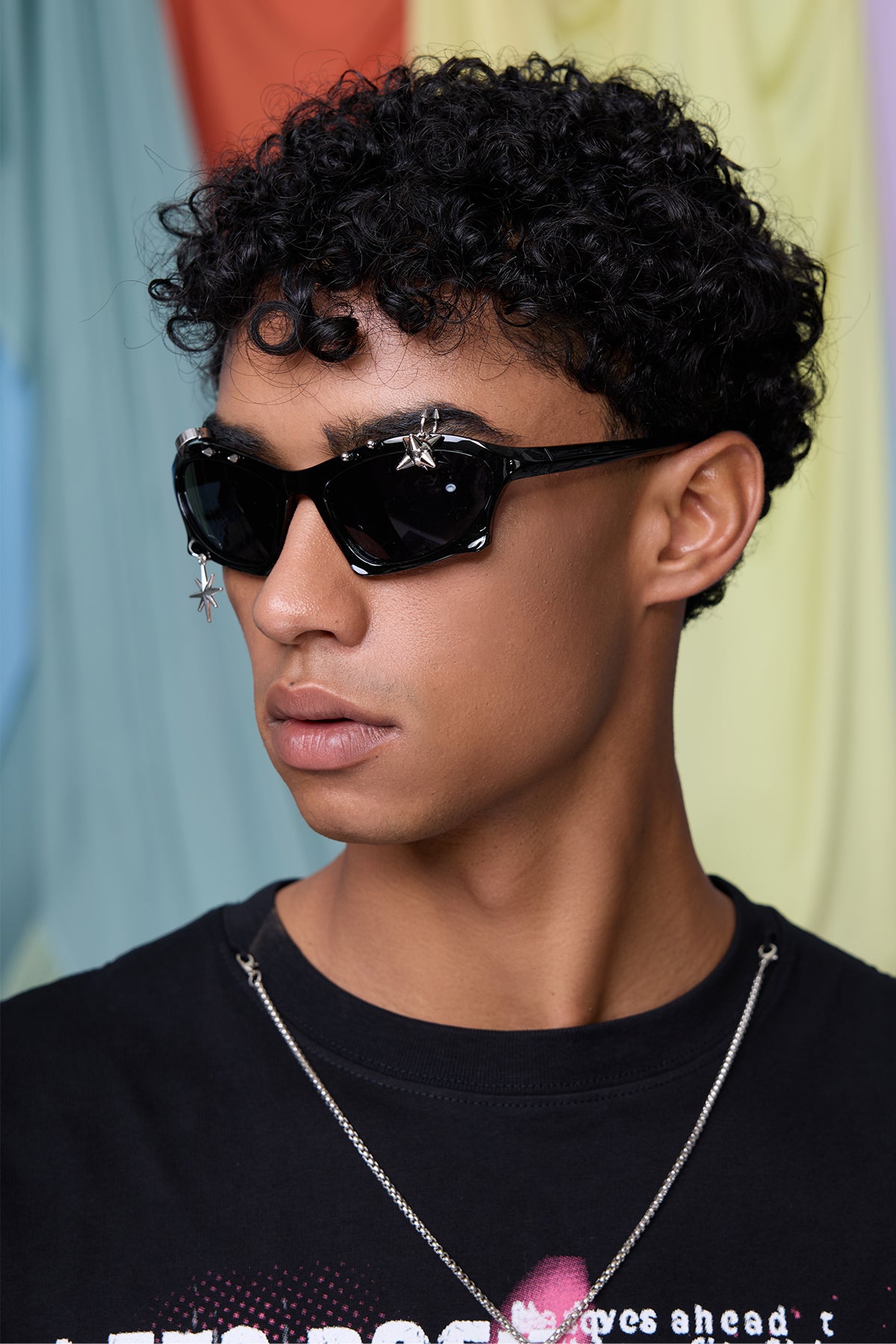 Kinetic Tint Studded Sunglasses Black