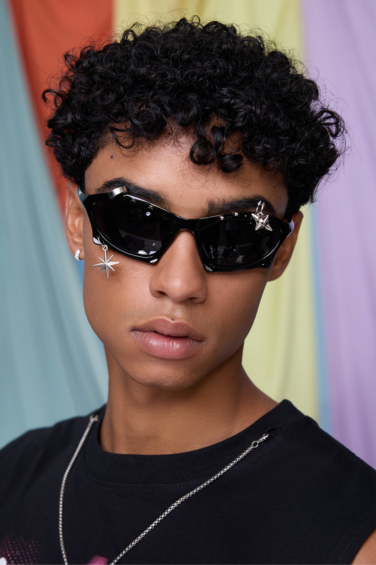 Kinetic Tint Studded Sunglasses Black