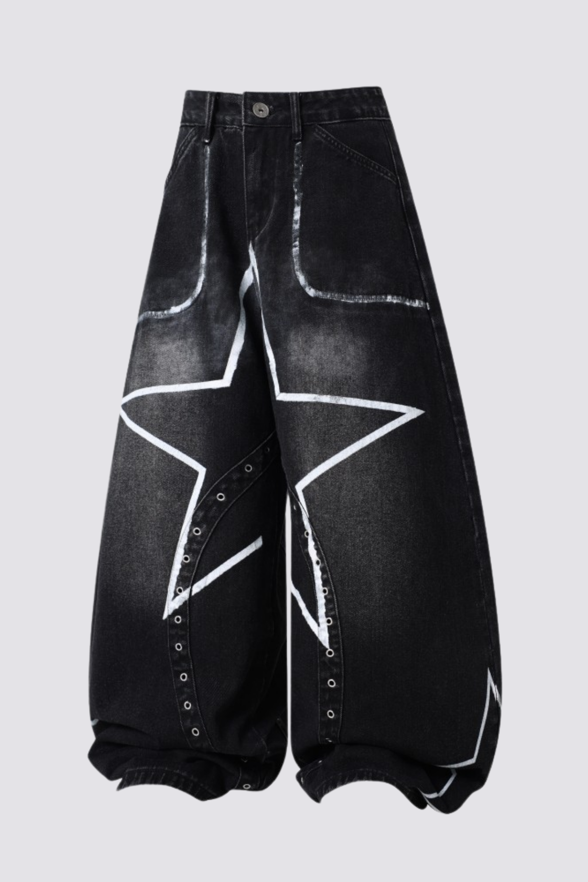 Kinetic Twill Star Graffiti Barrel Jeans