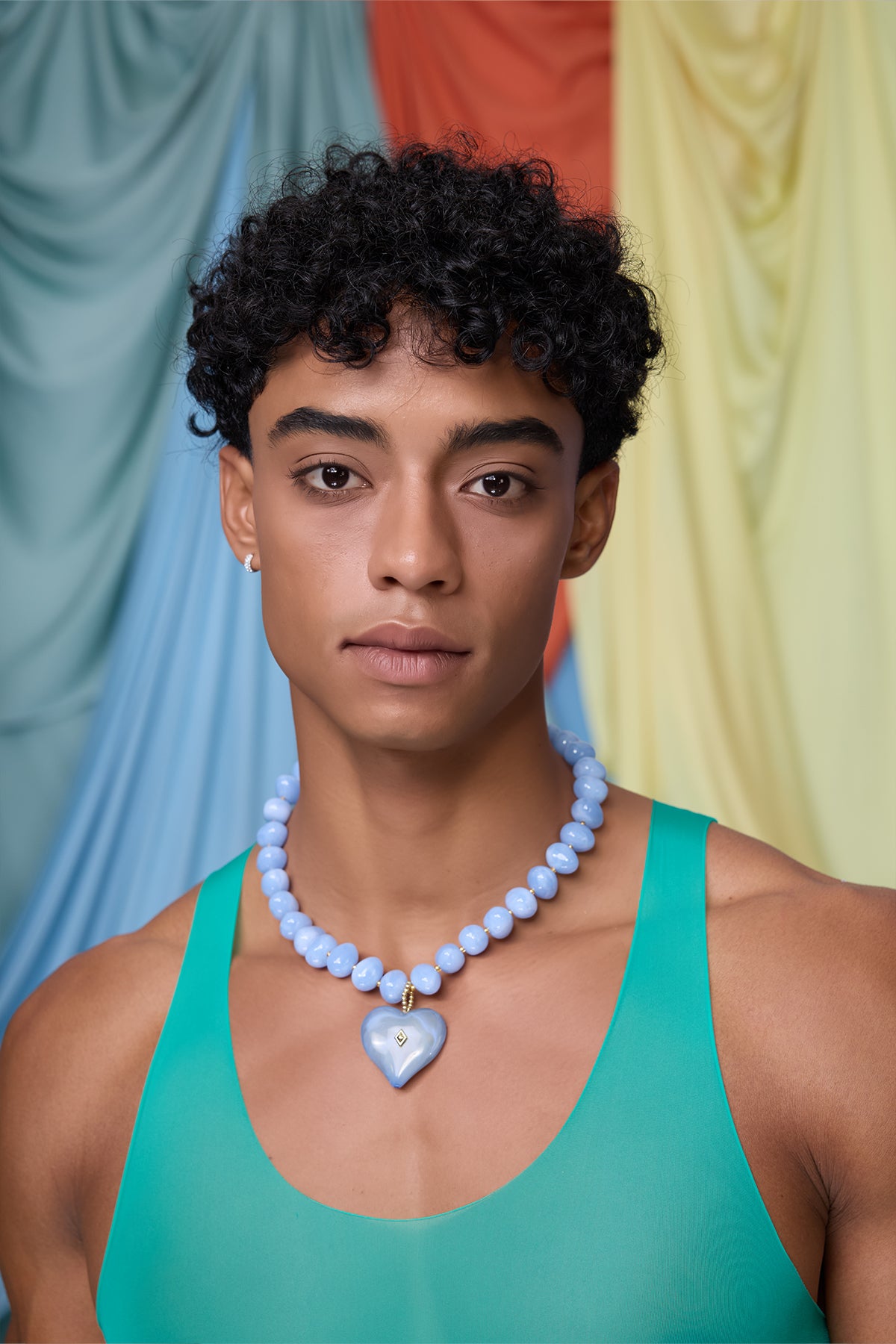 Kinetic Wrap Acrylic Choker Blue