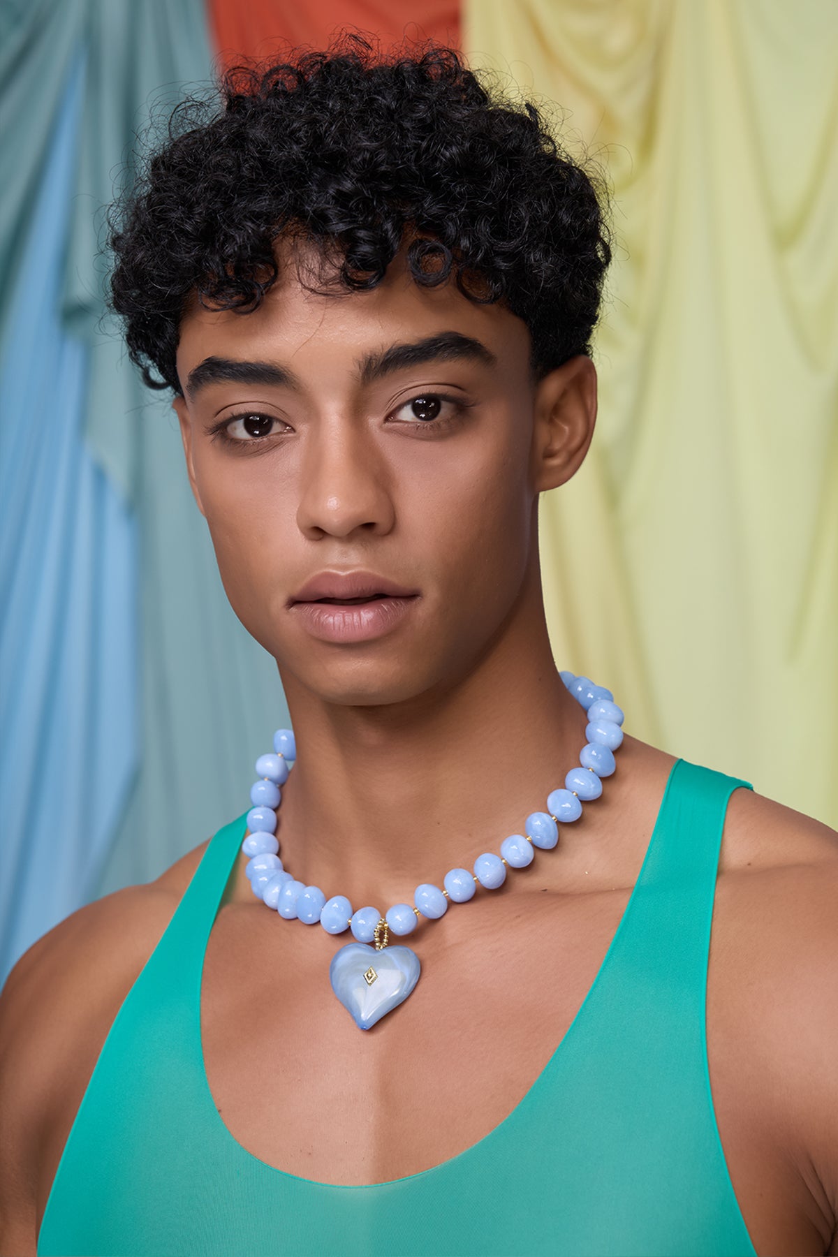 Kinetic Wrap Acrylic Choker Blue