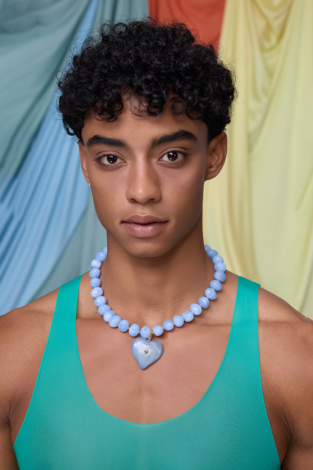 Kinetic Wrap Acrylic Choker Blue
