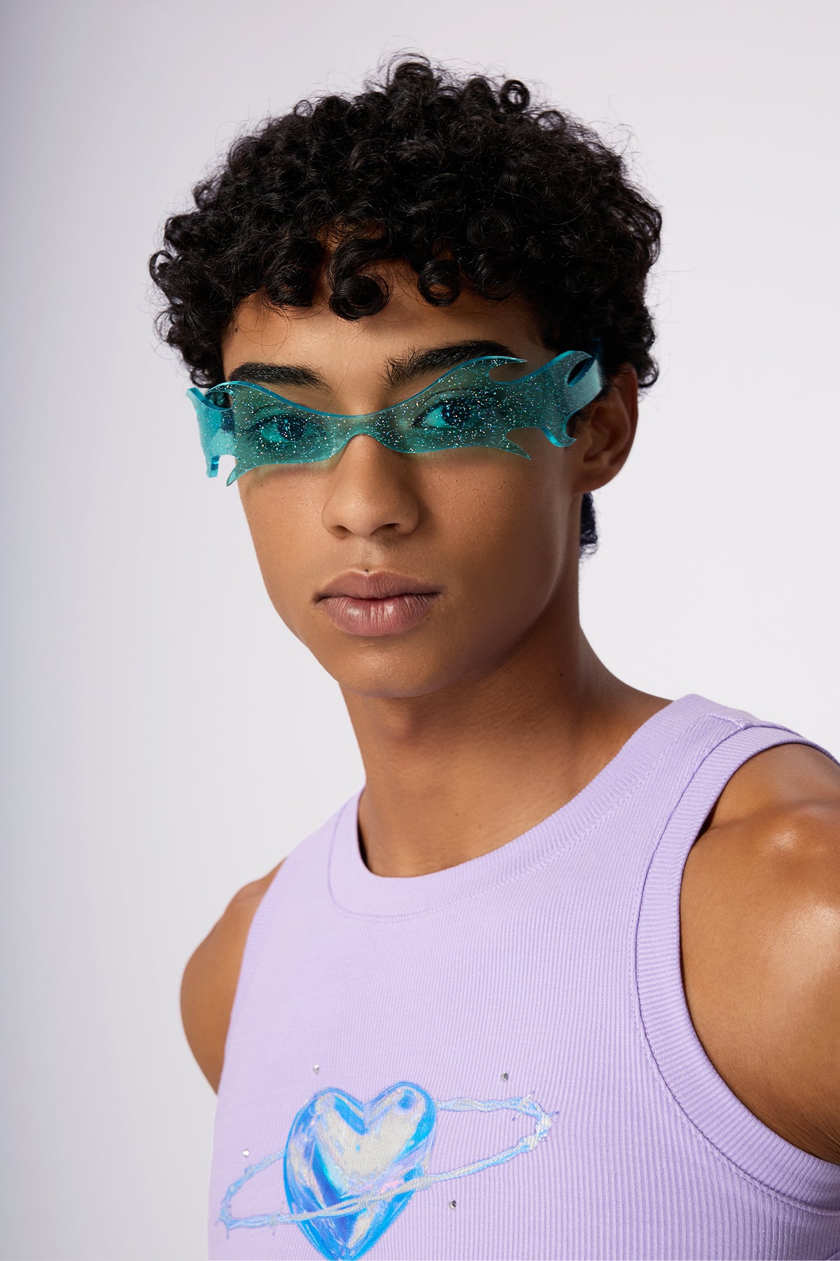 Laser Trace Flame Frameless Sunglasses