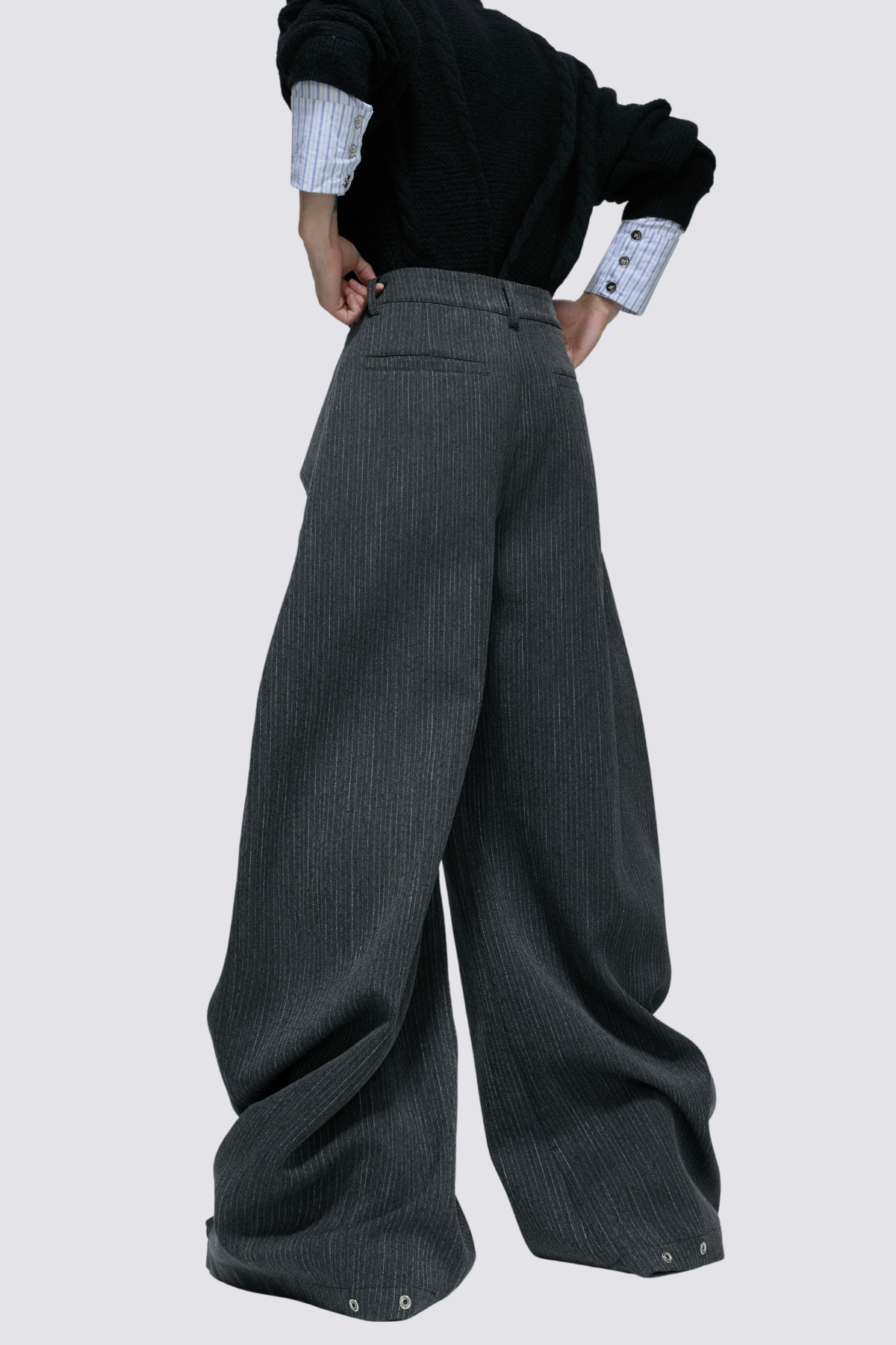 Layer Path Wide Leg Pants