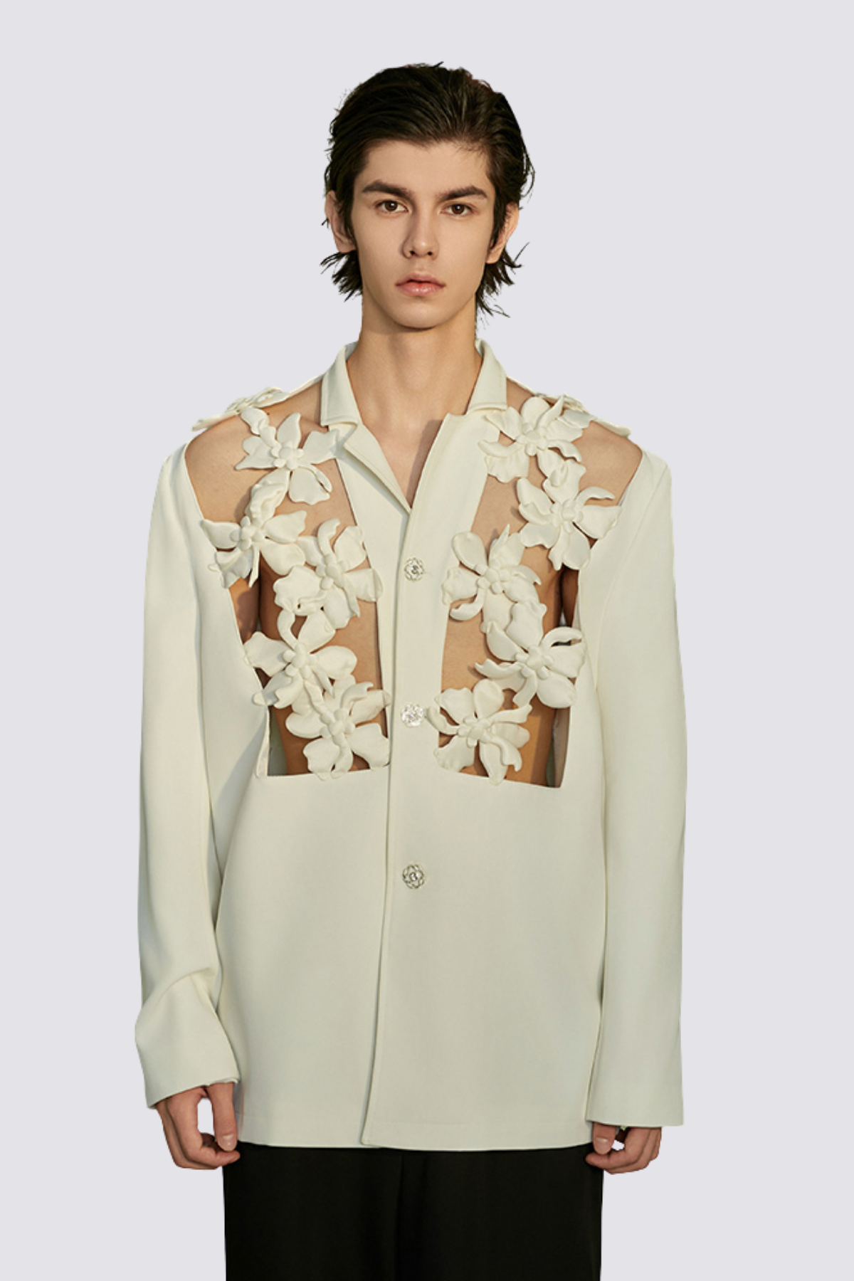 Lead Tone Cutout Jacket