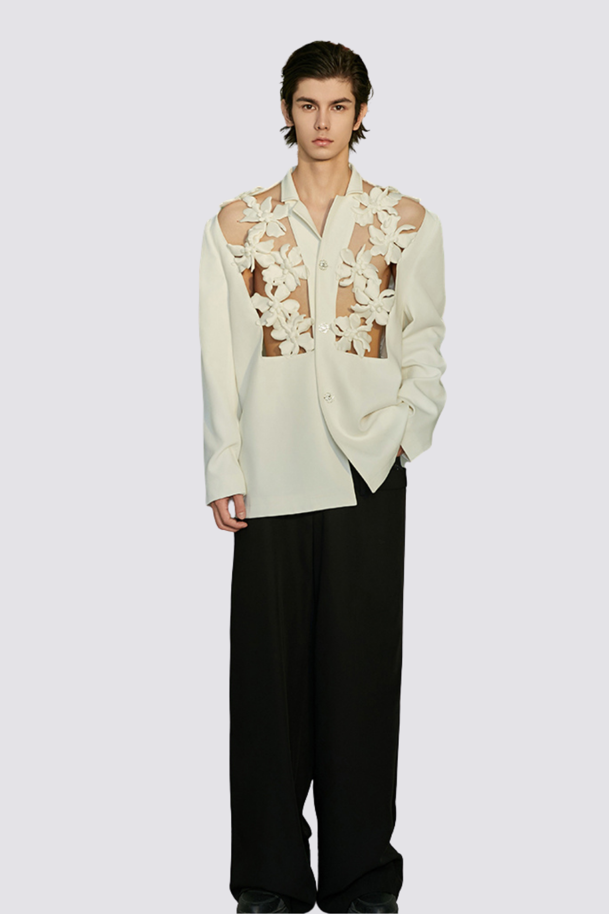 Lead Tone Cutout Jacket