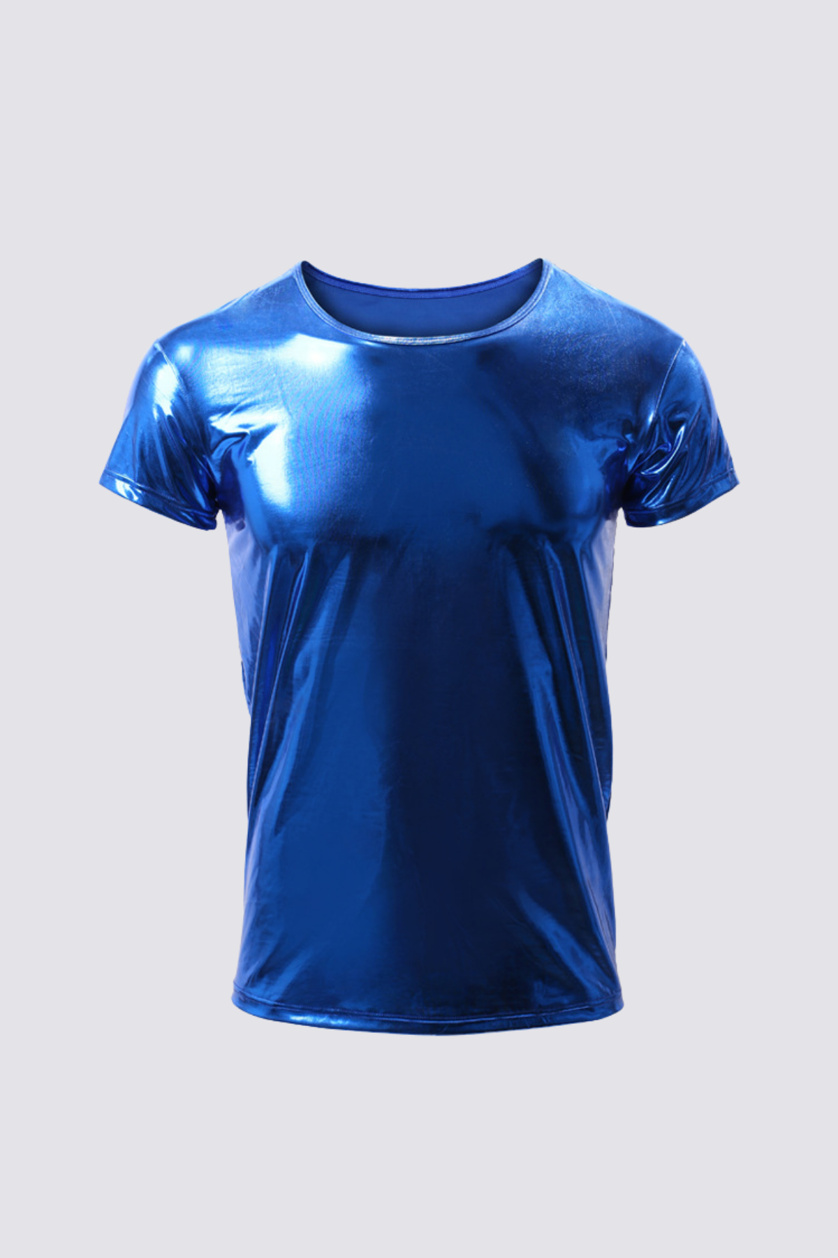 Leather Lash Metallic T-Shirt Blue