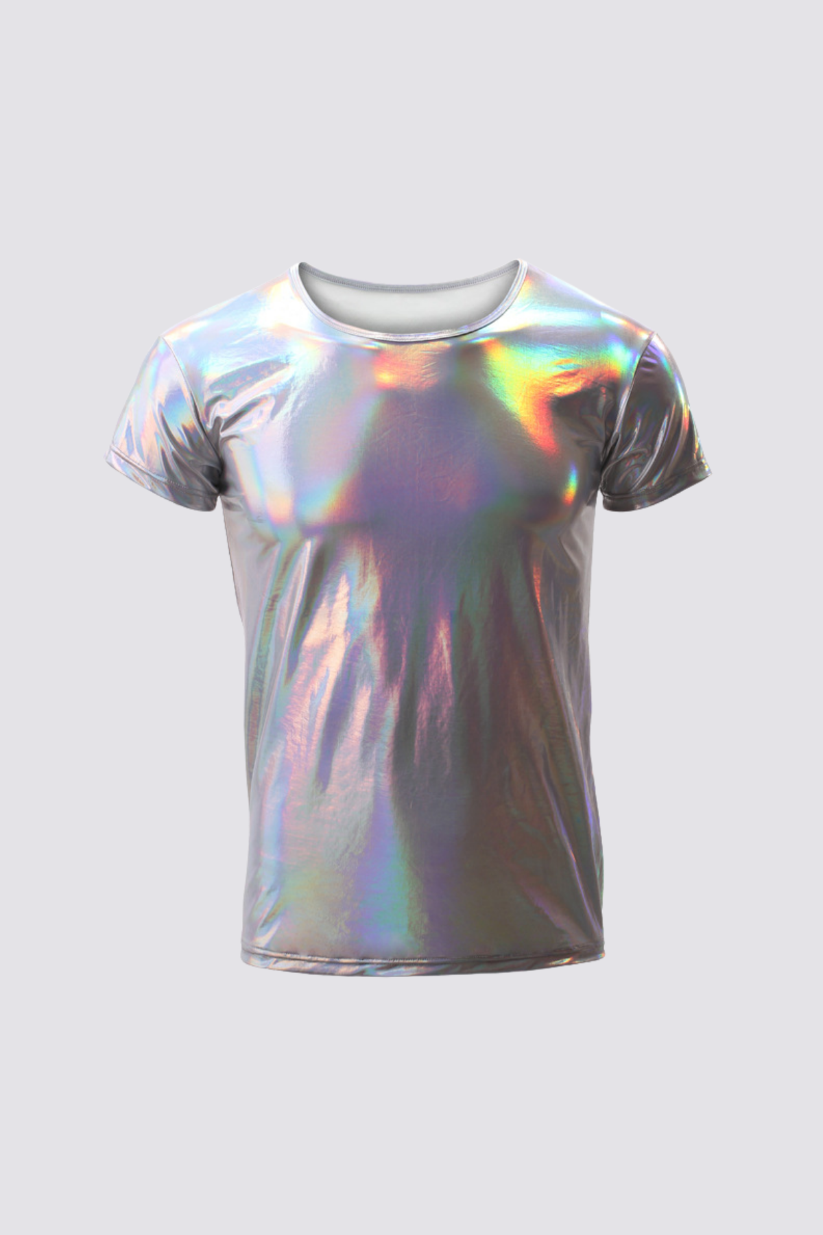 Leather Lash Metallic T-Shirt Silver