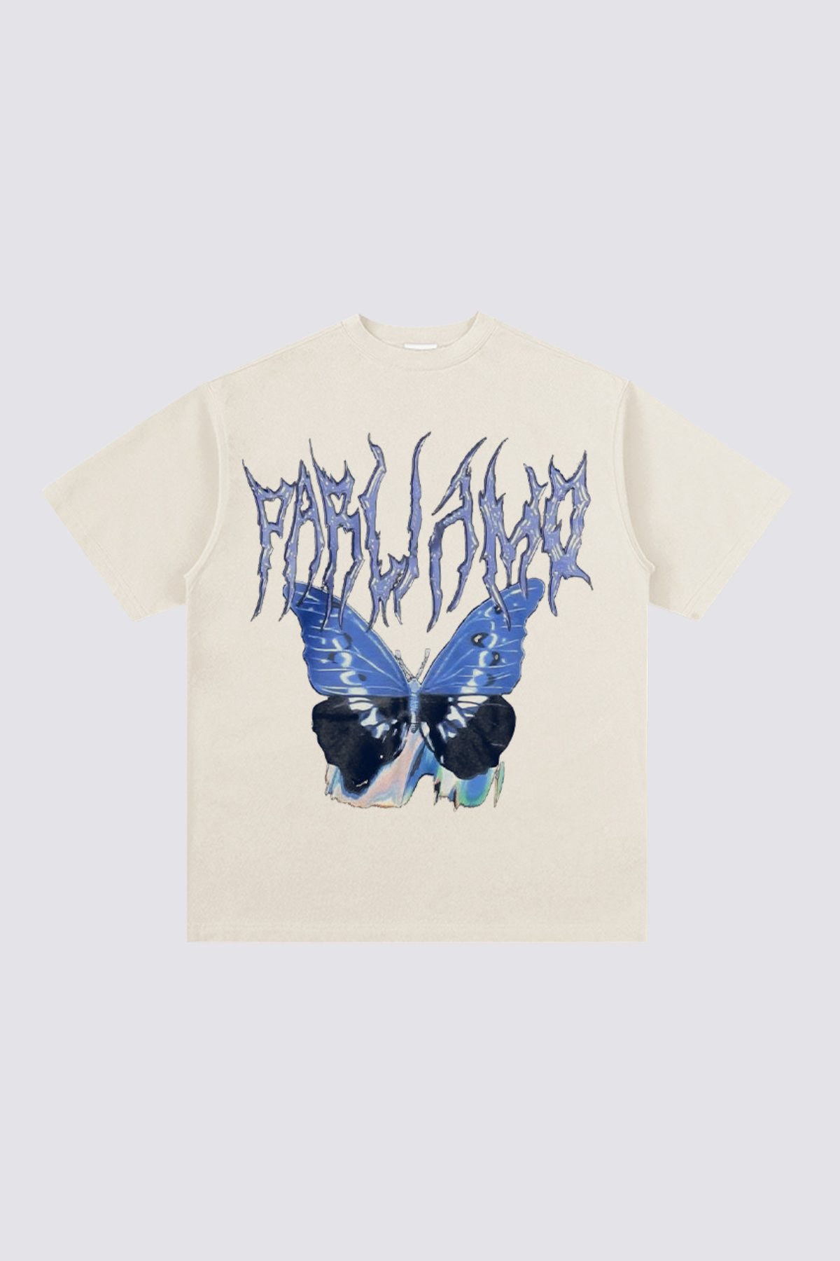 Light Signal Butterfly Print Top Apricot