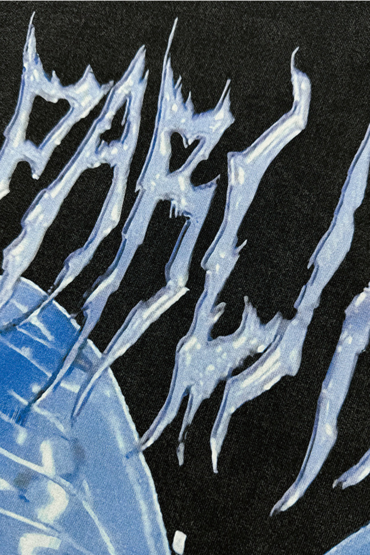 Light Signal Butterfly Print Top Black