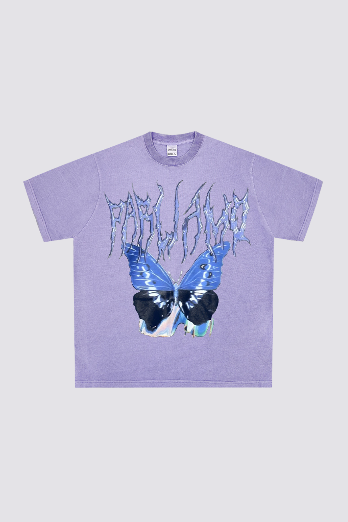 Light Signal Butterfly Print Top Purple