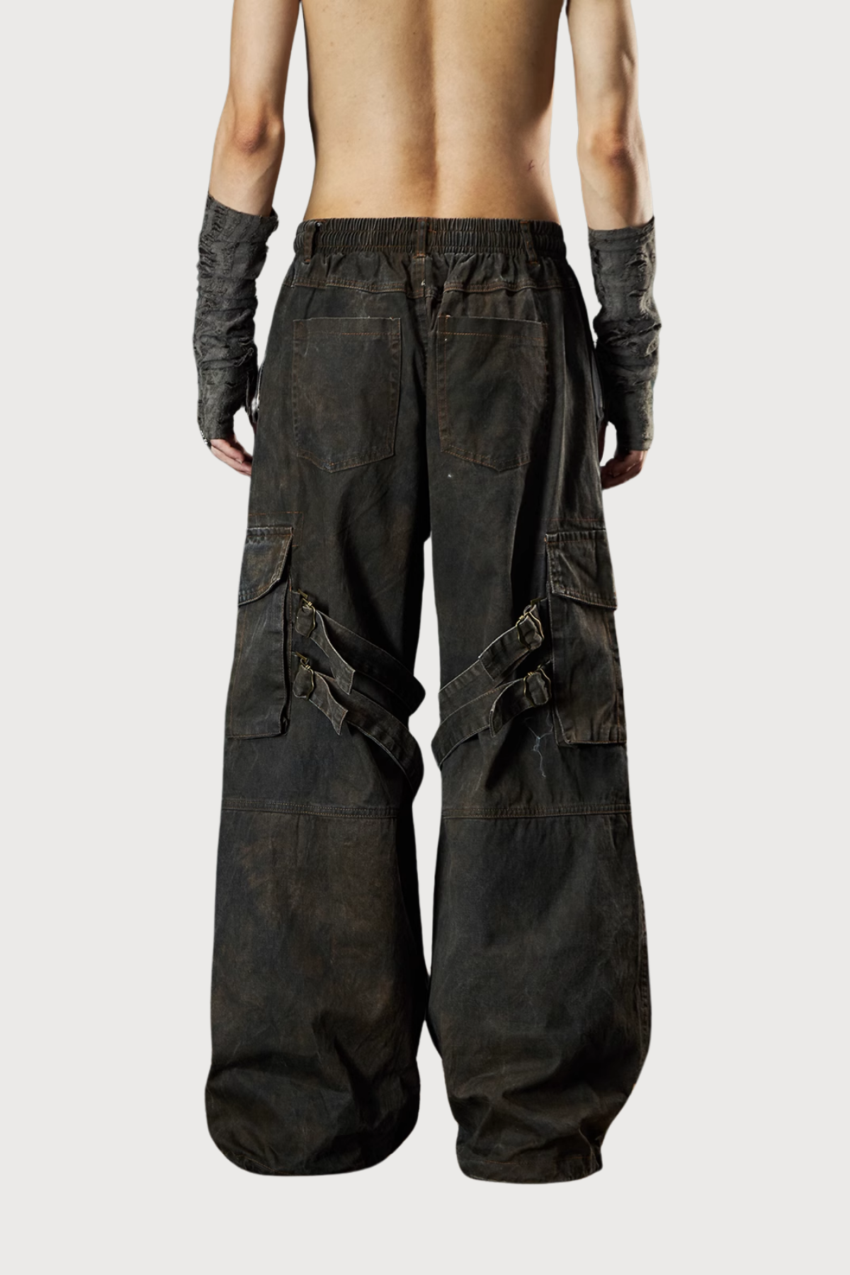 Light Wear Wide Leg Pants Brown