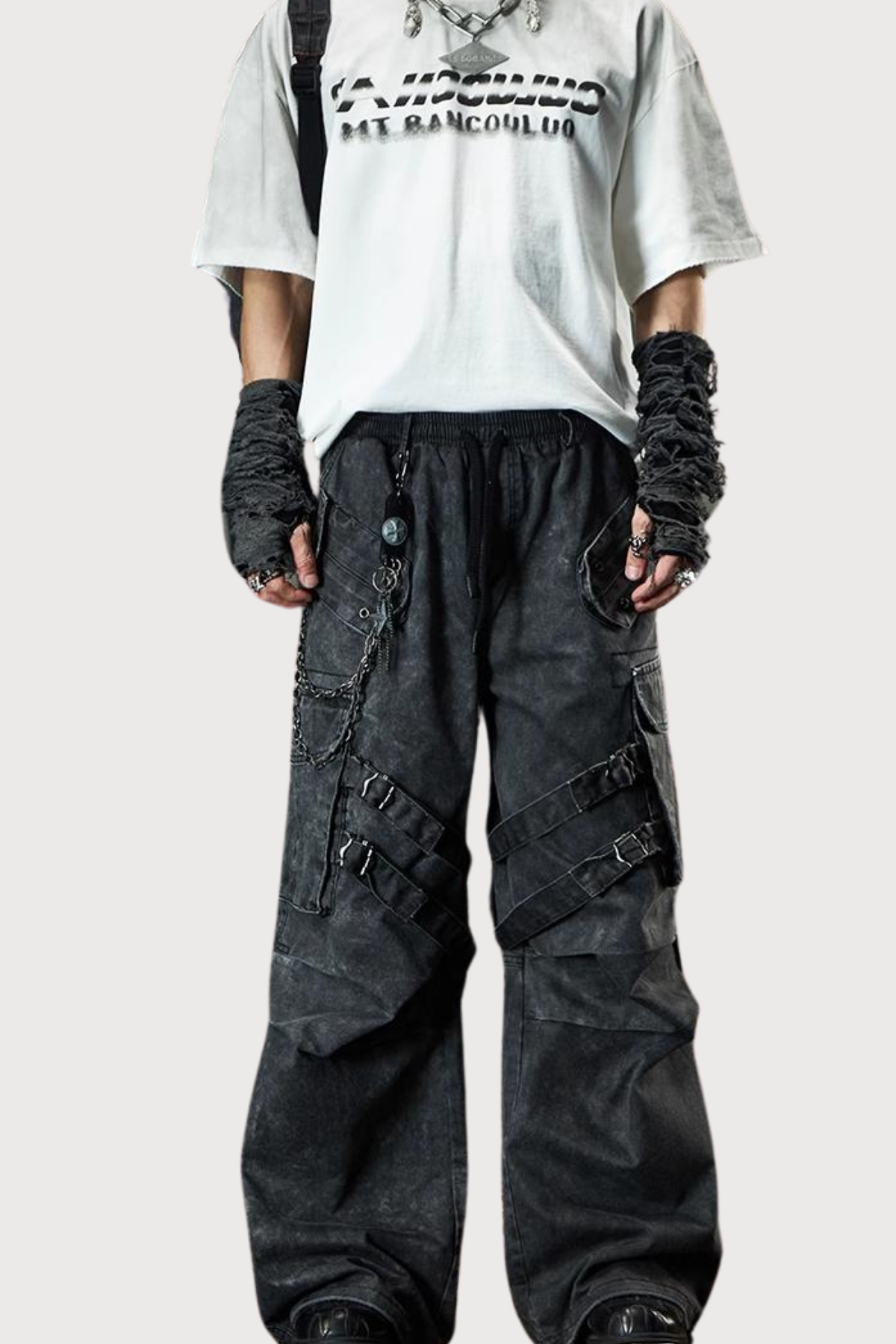 Light Wear Wide Leg Pants Grey