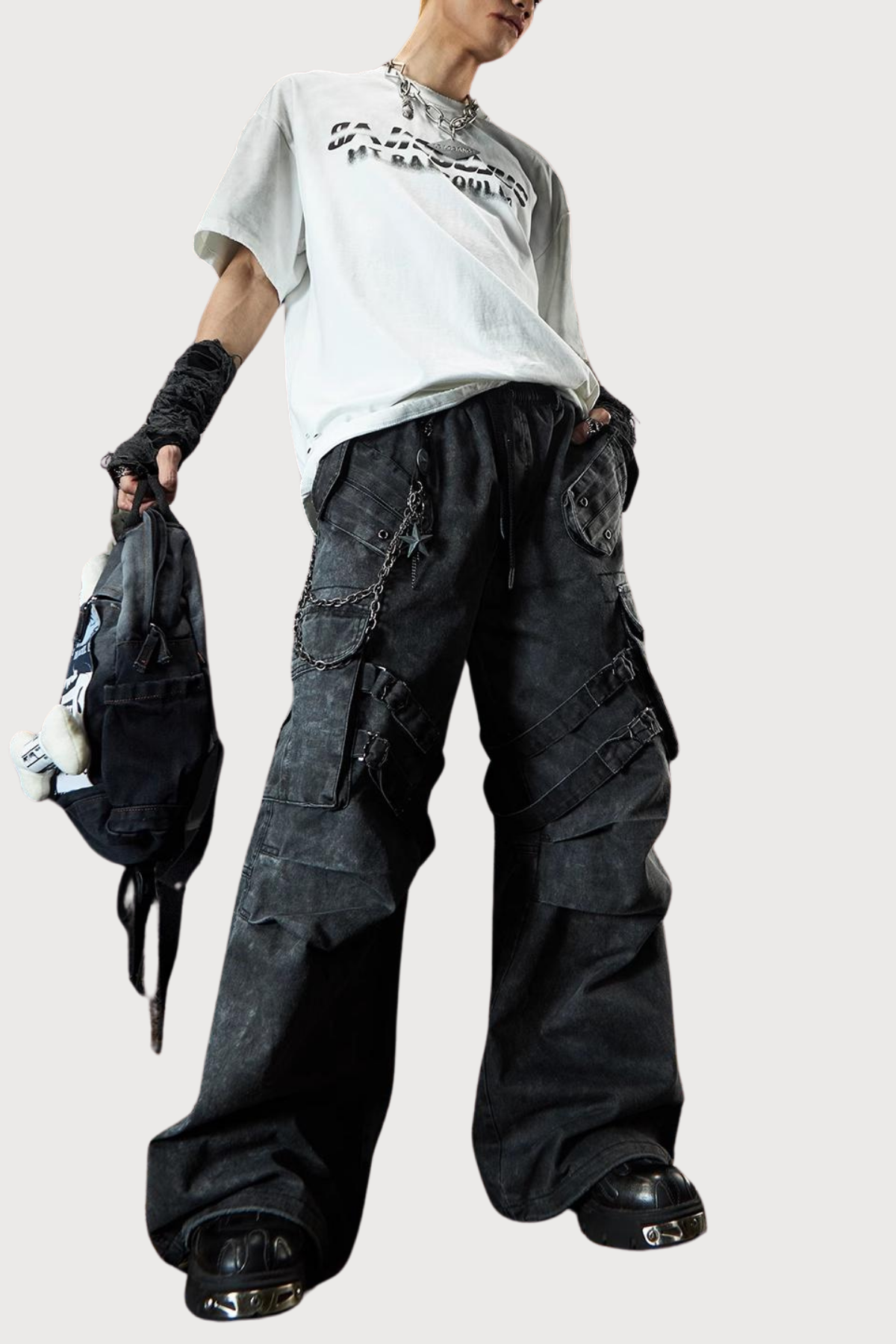 Light Wear Wide Leg Pants Grey