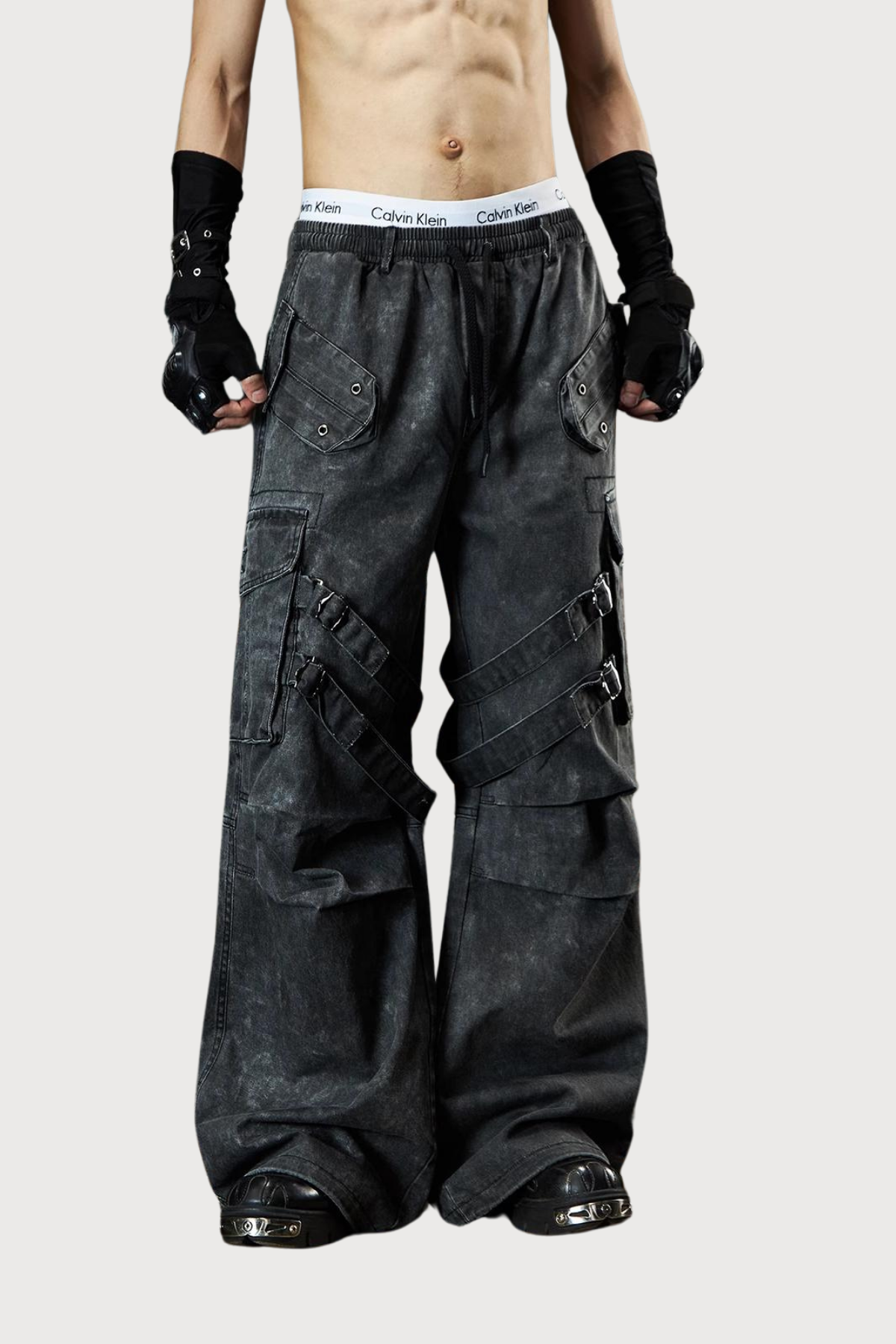 Light Wear Wide Leg Pants Grey